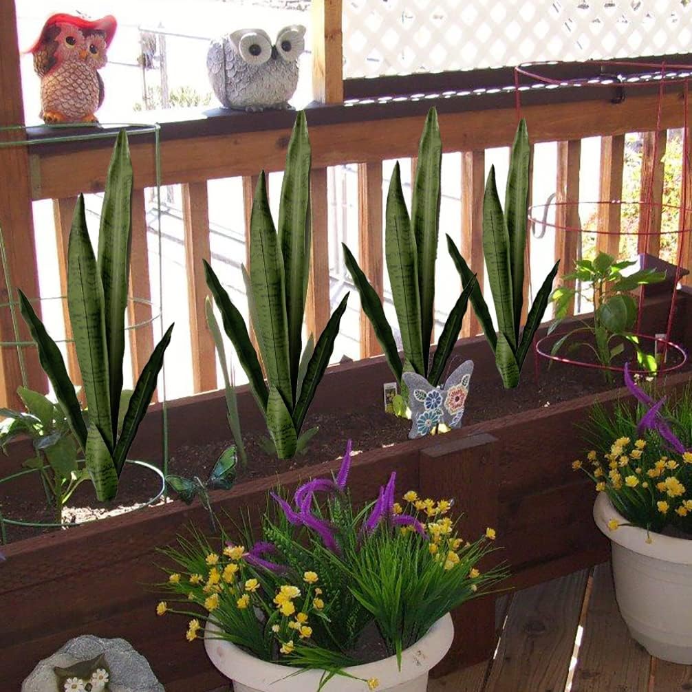 Ollain 4PCS Artificial Sansevieria Plants 30Inch Tall