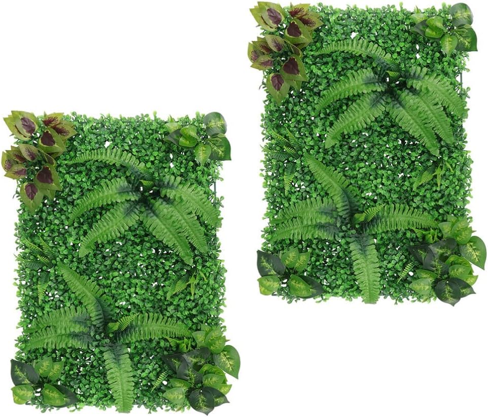 Artificial Plant Wall Panels 2pcs Realistic Hedge for Outdoor Decor Wedding Home