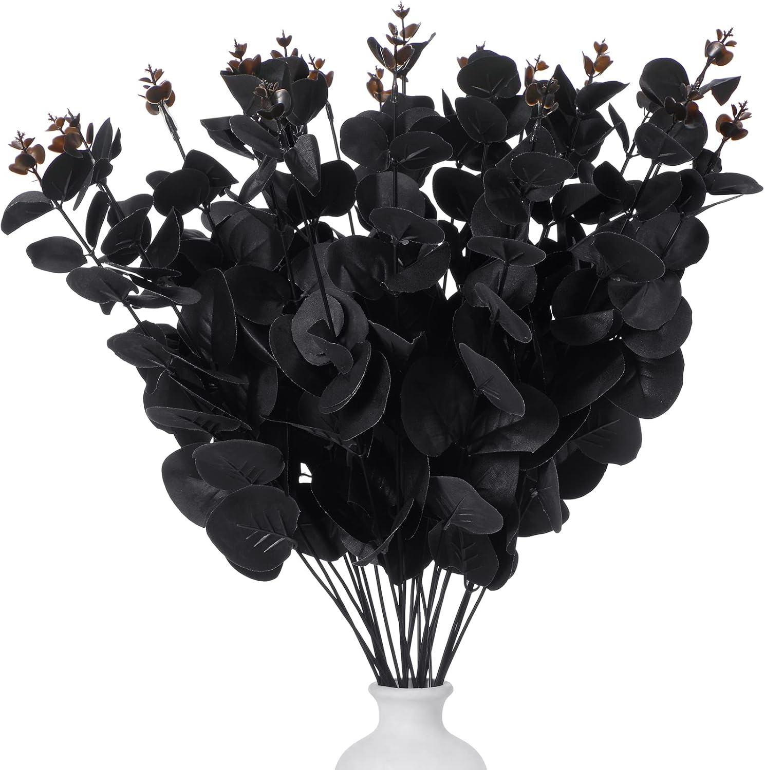 Chuangdi 20 Inch Artificial Eucalyptus Branches Black 24 Piece Set