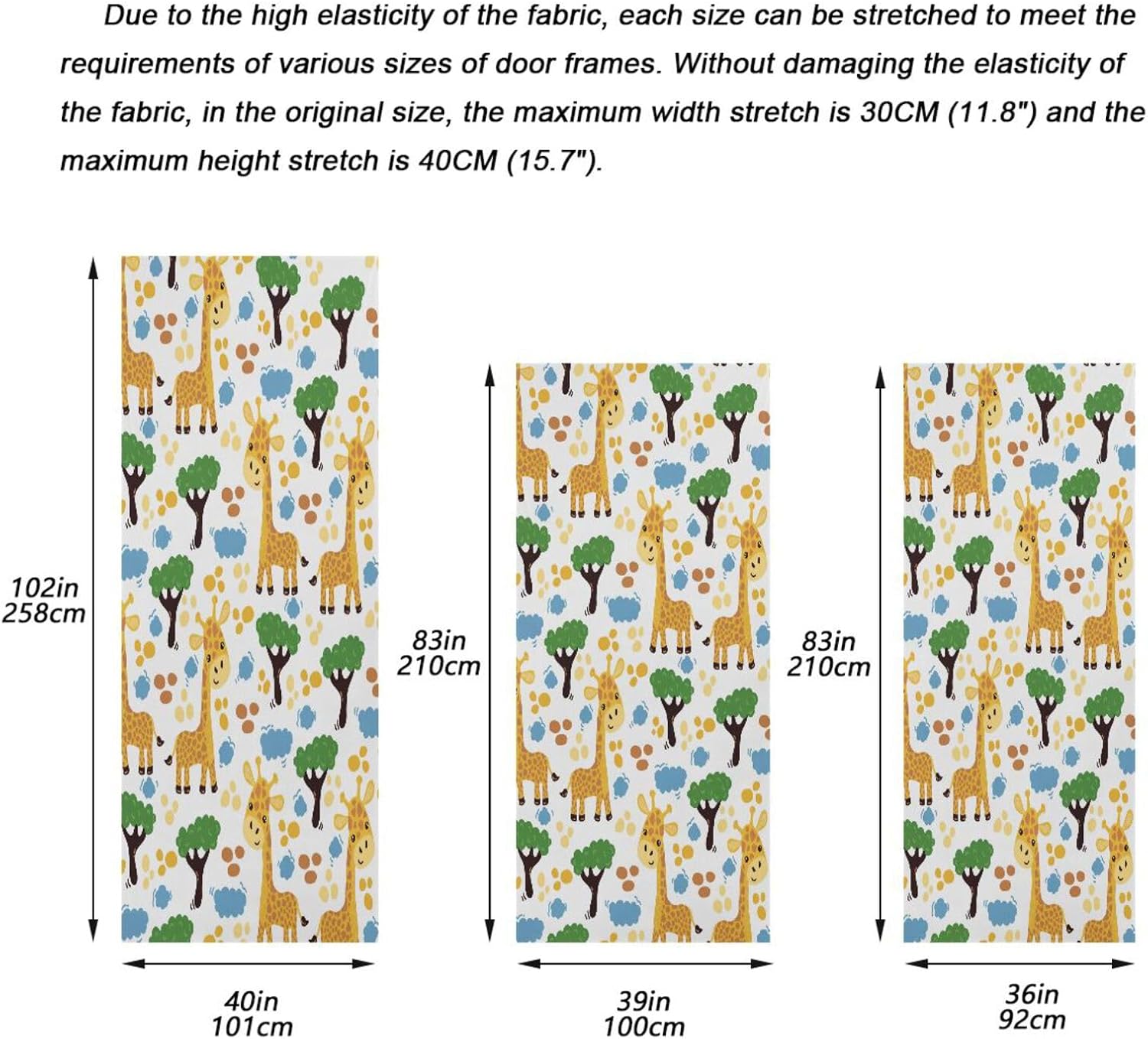 Susiyo Giraffe Forest Halloween Door Cover