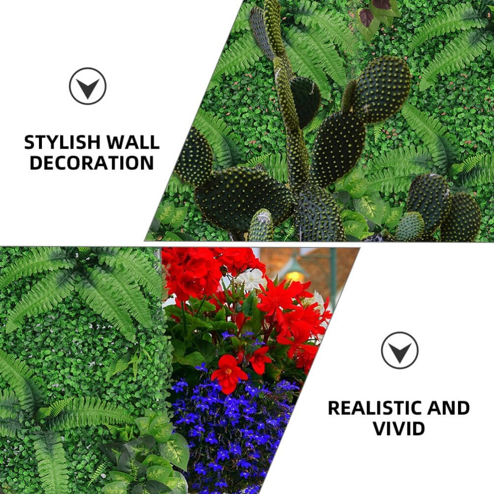 Artificial Plant Wall Panels 2pcs Realistic Hedge for Outdoor Decor Wedding Home