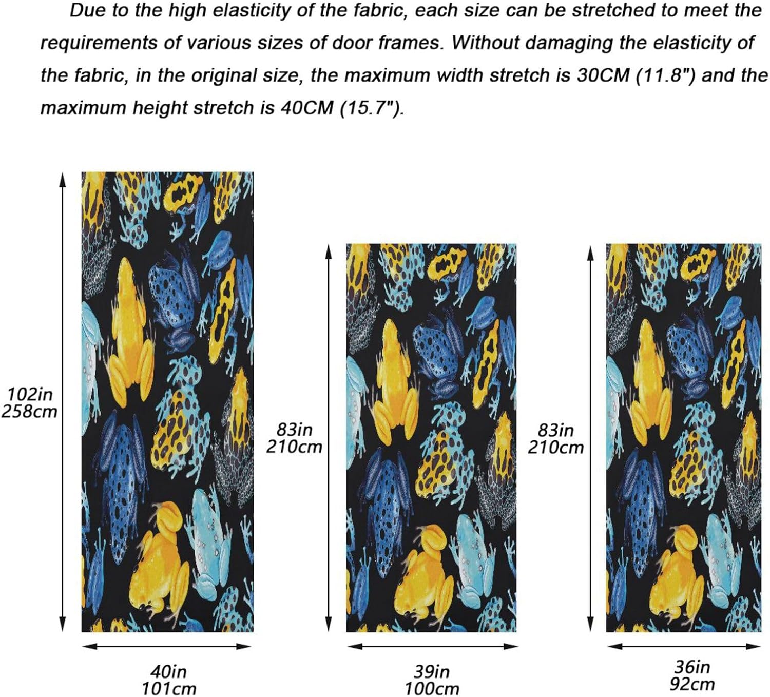 Vivid Tropical Frogs Halloween Door Cover 32x79 in