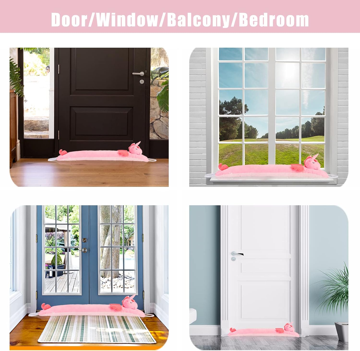 Estimber Under Door Draft Stopper Unicorn Decor 36 Inch