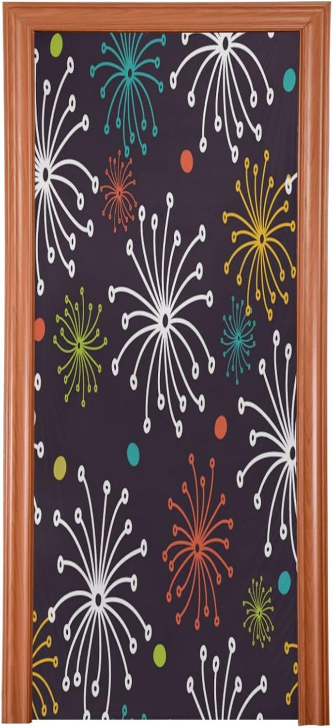 Susiyo Endless Floral Halloween Door Cover Stretch Fabric