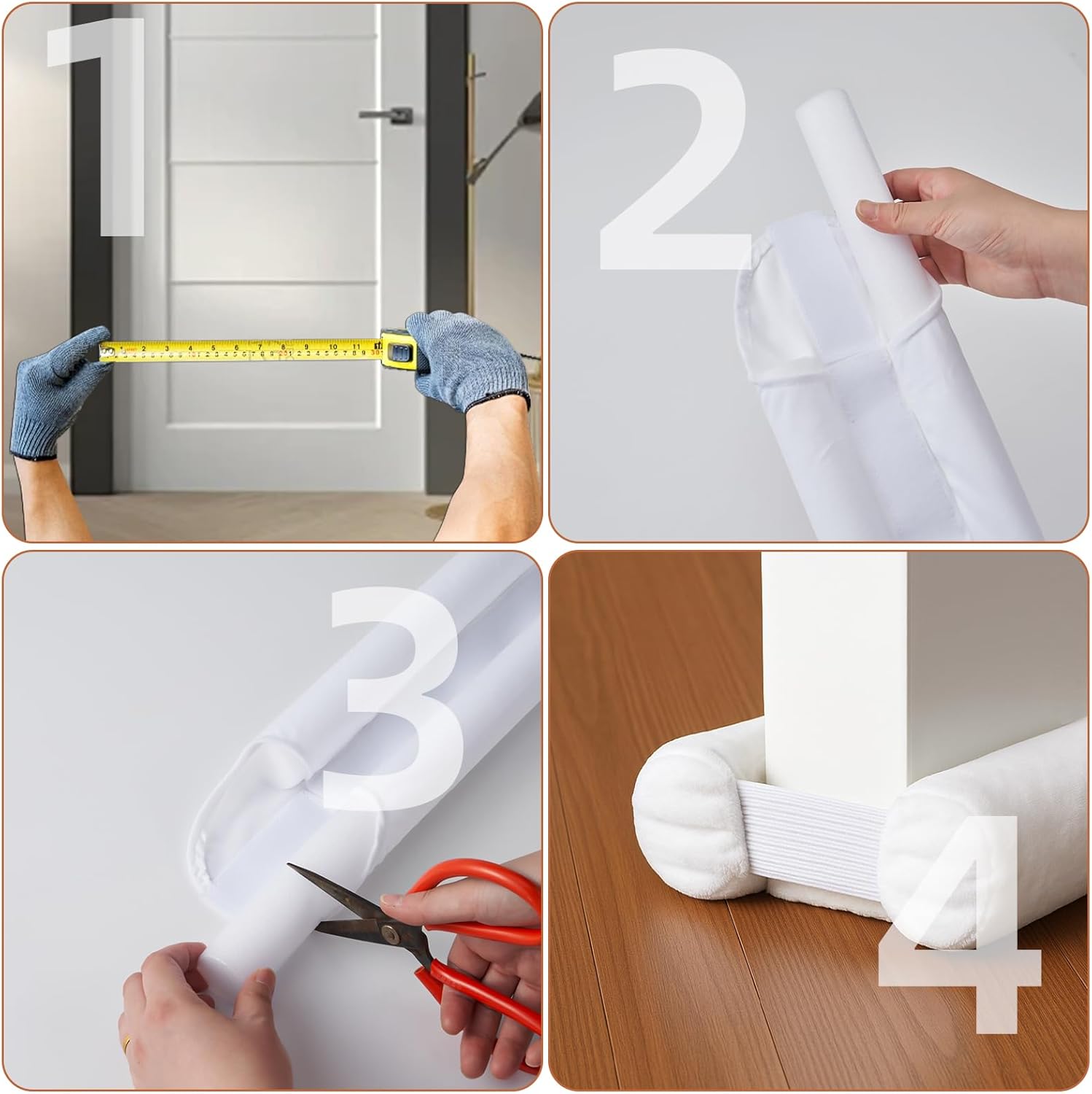 Amugret Thin Draft Stopper for Door Bottom 30 to 36 Fit