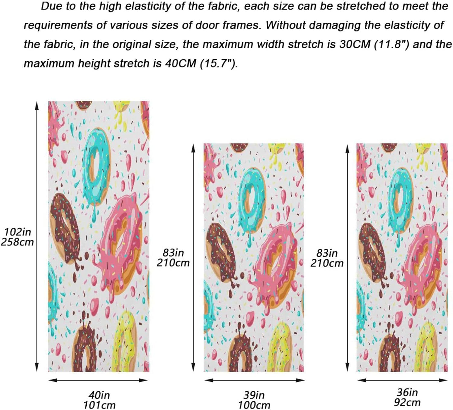 Susiyo Cute Donut Halloween Door Cover 32x79 in