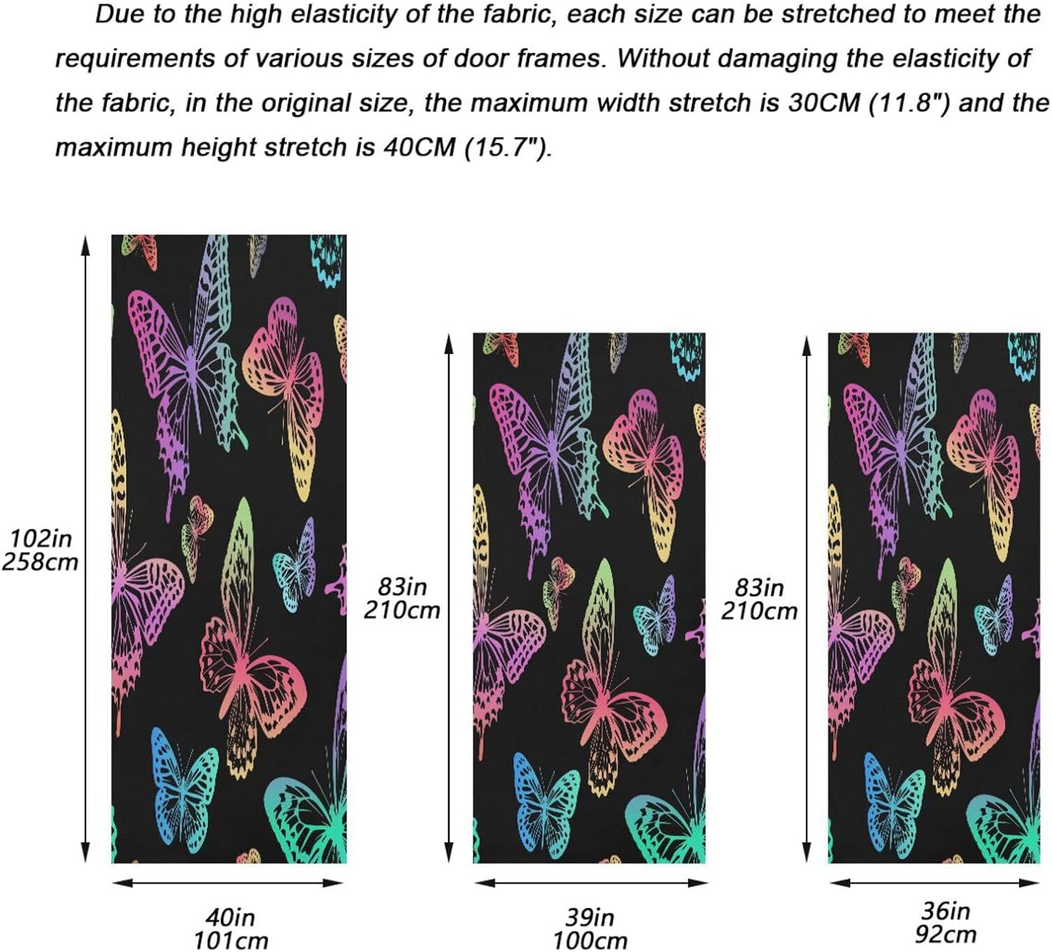 Susiyo Glowing Butterfly Halloween Door Cover