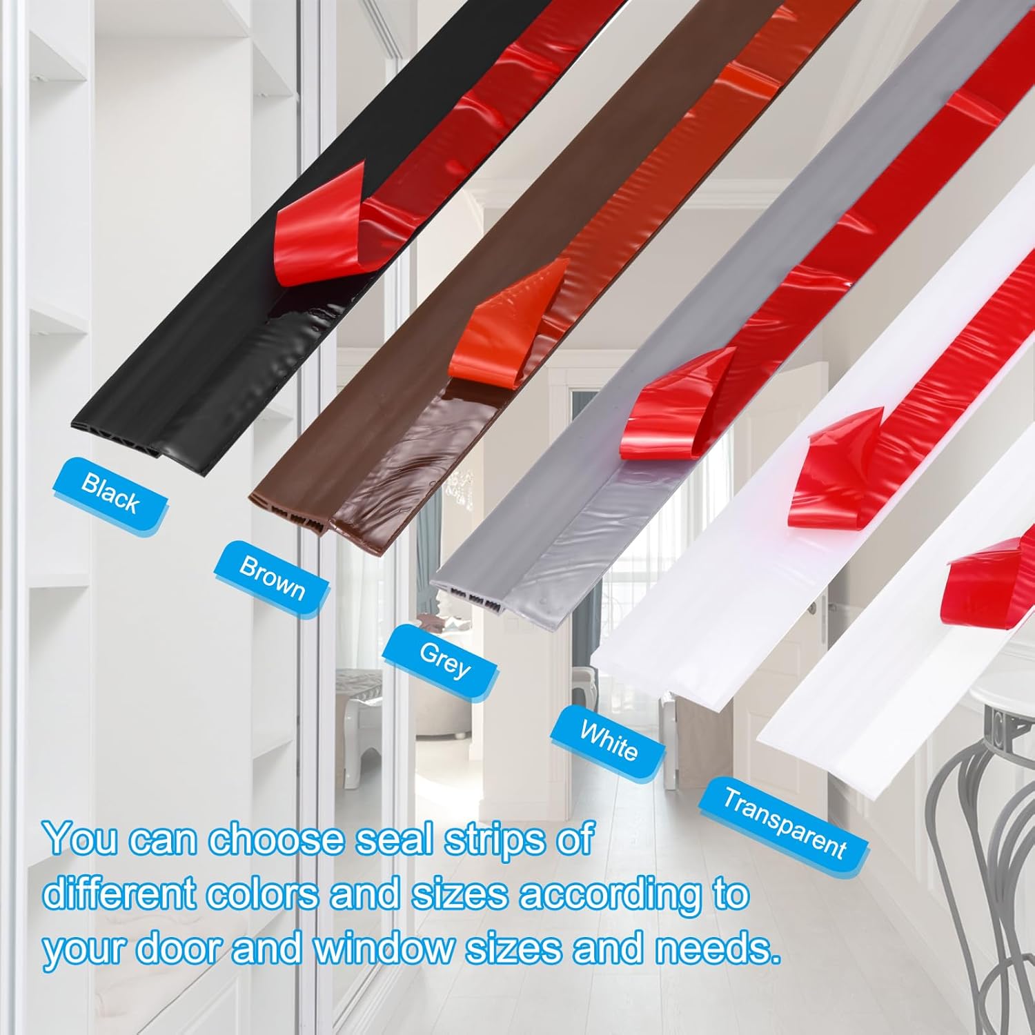 PATIKIL Door Draft Stopper 27FT Black Weather Seal Strip