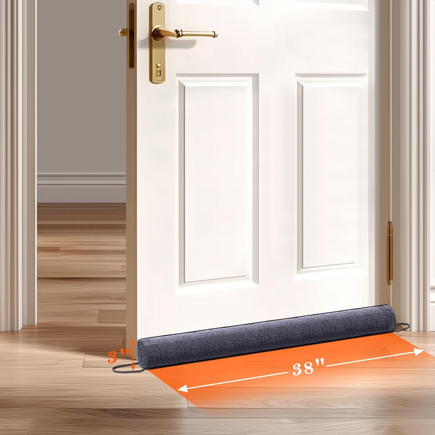 Sunolga 38 Inch Heavy Duty Draft Stopper Black
