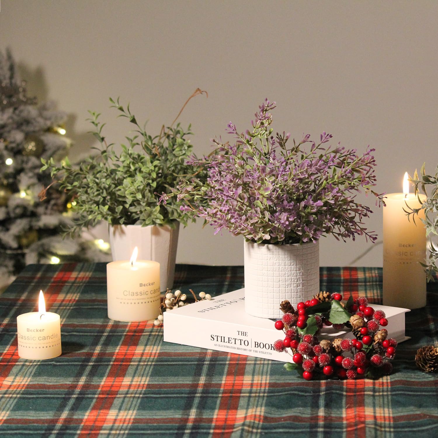 PENGYEE 3 Pack Small Artificial Plants for Indoor Decor