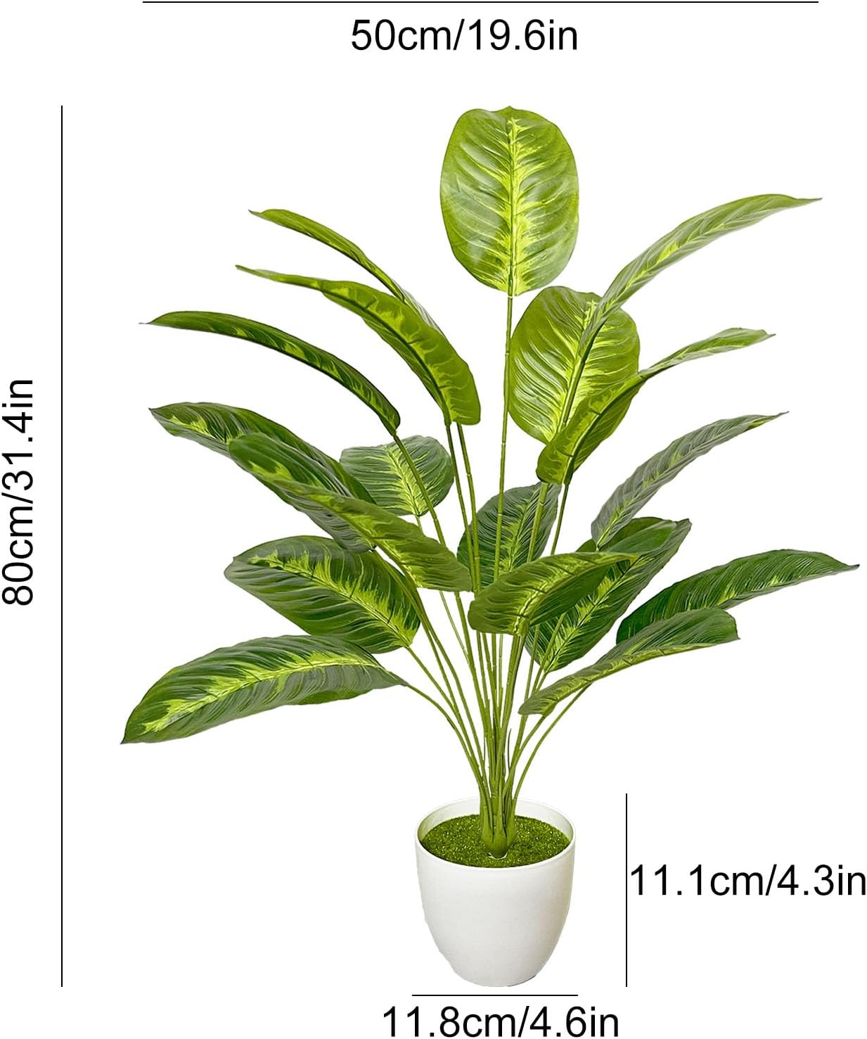 Ozizley Artificial Palm Tree Faux Silk Plant