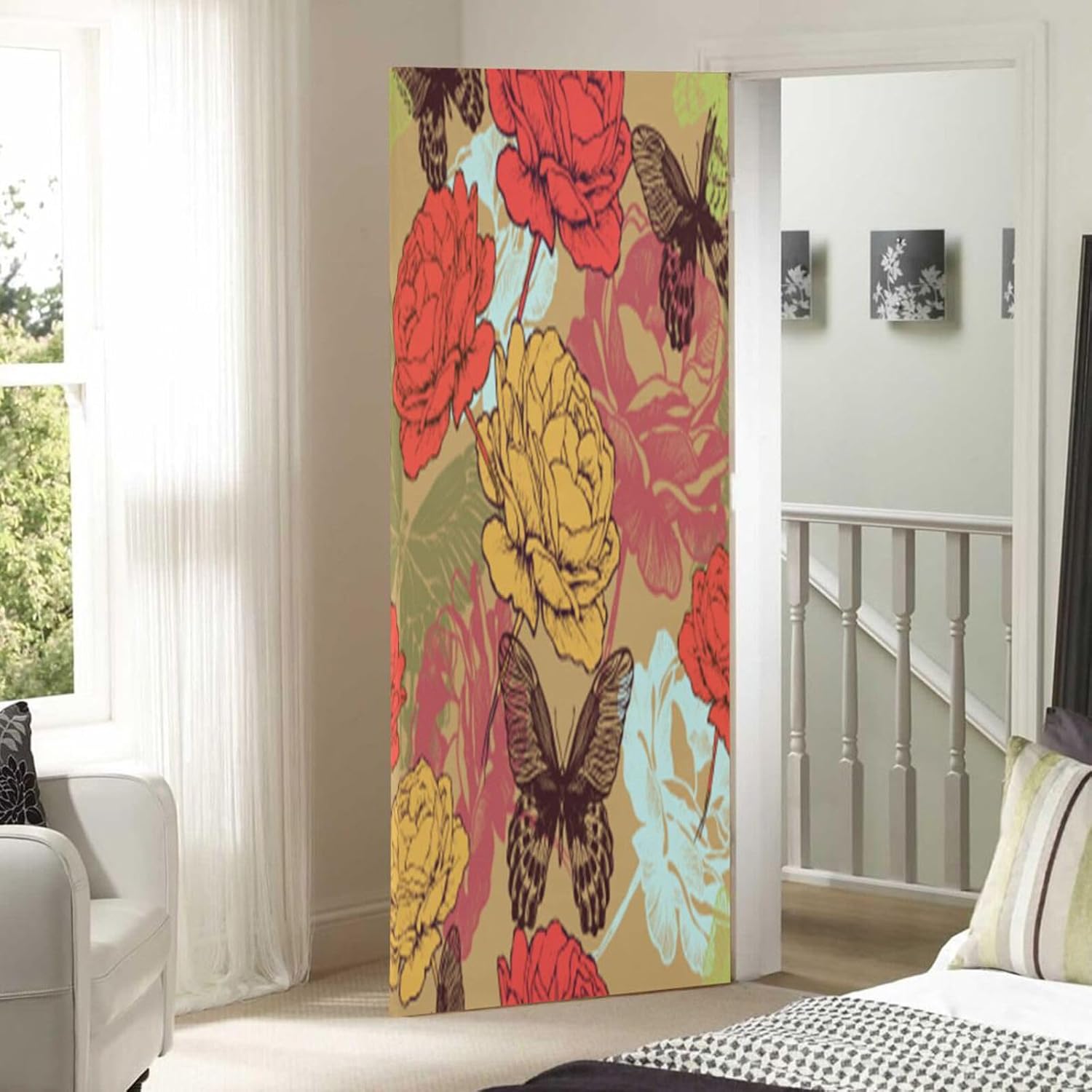 Susiyo Blooming Roses Door Cover Halloween Decoration