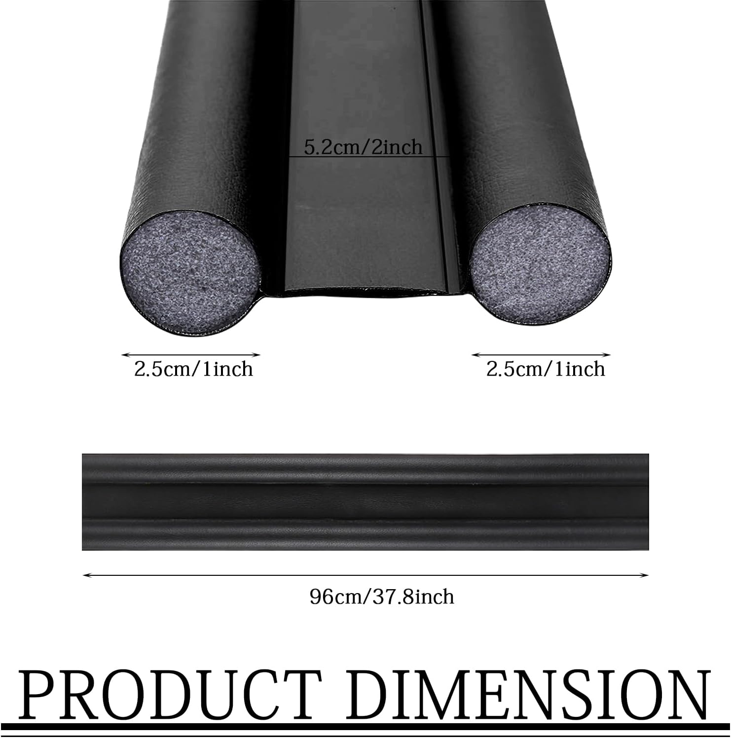 2Pcs Double Door Draft Stopper 37 Inch Soundproof Windproof