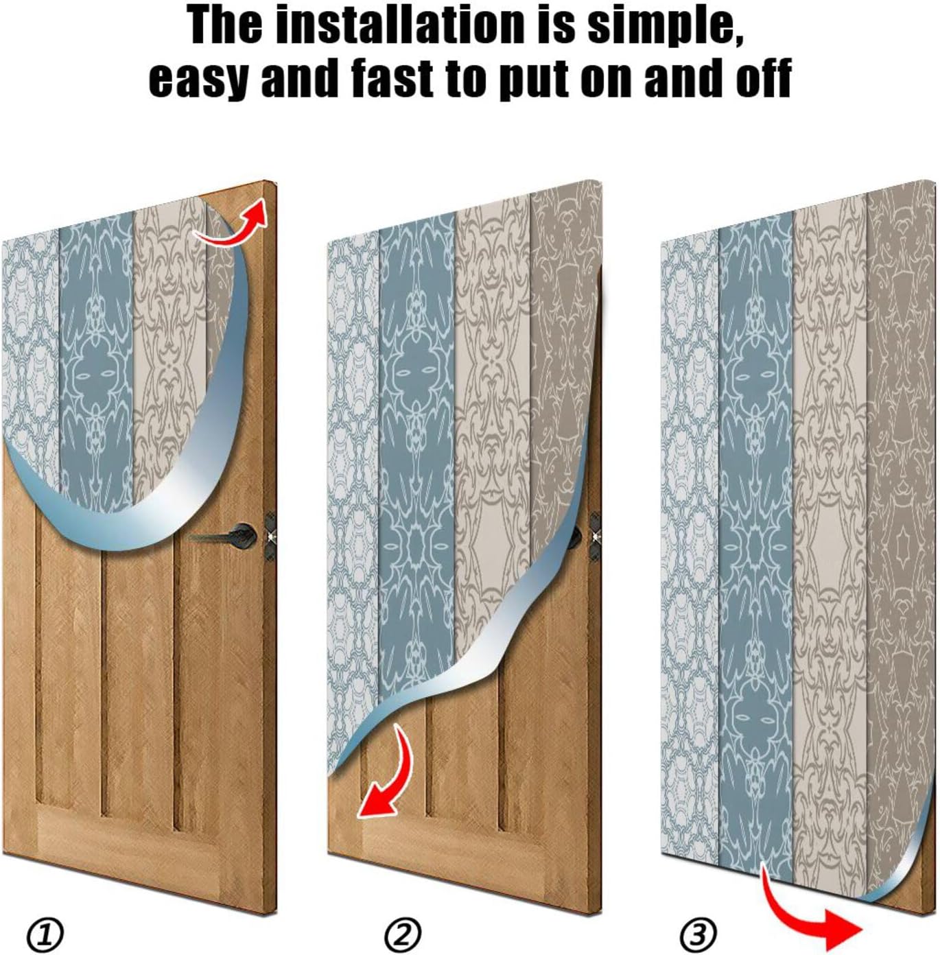 Susiyo Floral Lace Geometric Halloween Door Cover