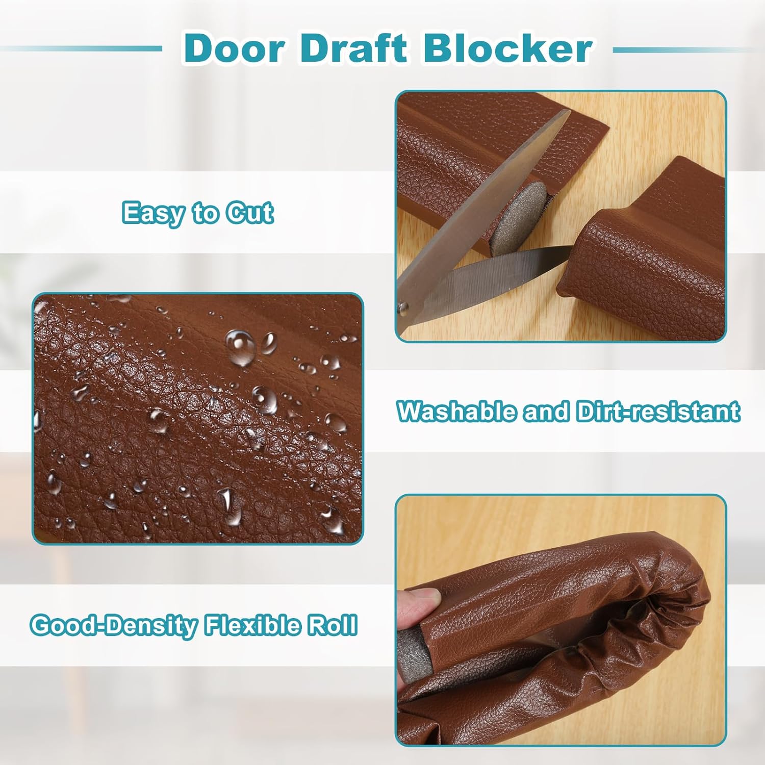 Uxcell 37 Inch Door Draft Stopper Adhesive Soundproof Seal Weather Stripping