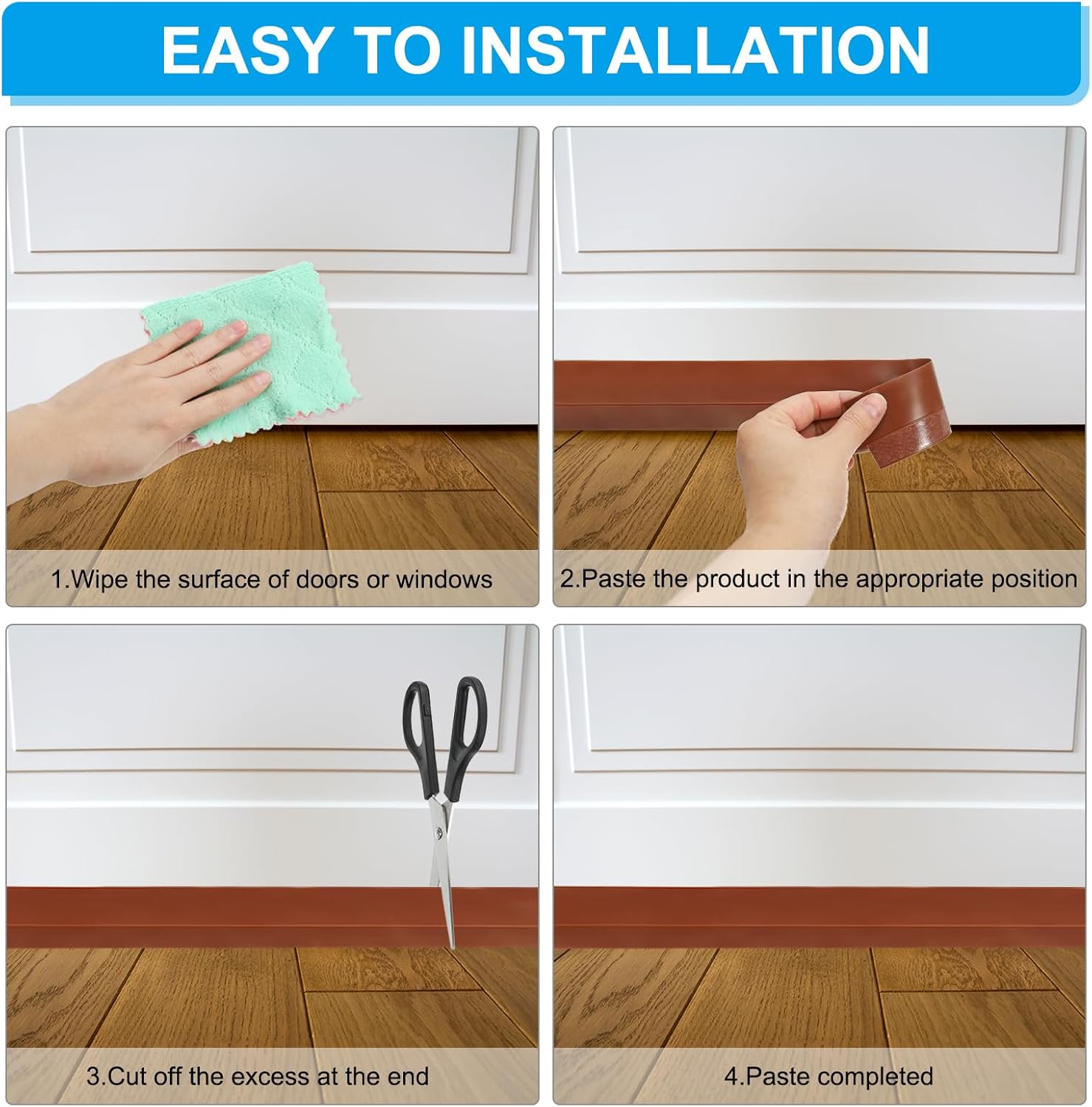 PATIKIL Door Draft Stopper 27FT Black Weather Seal Strip