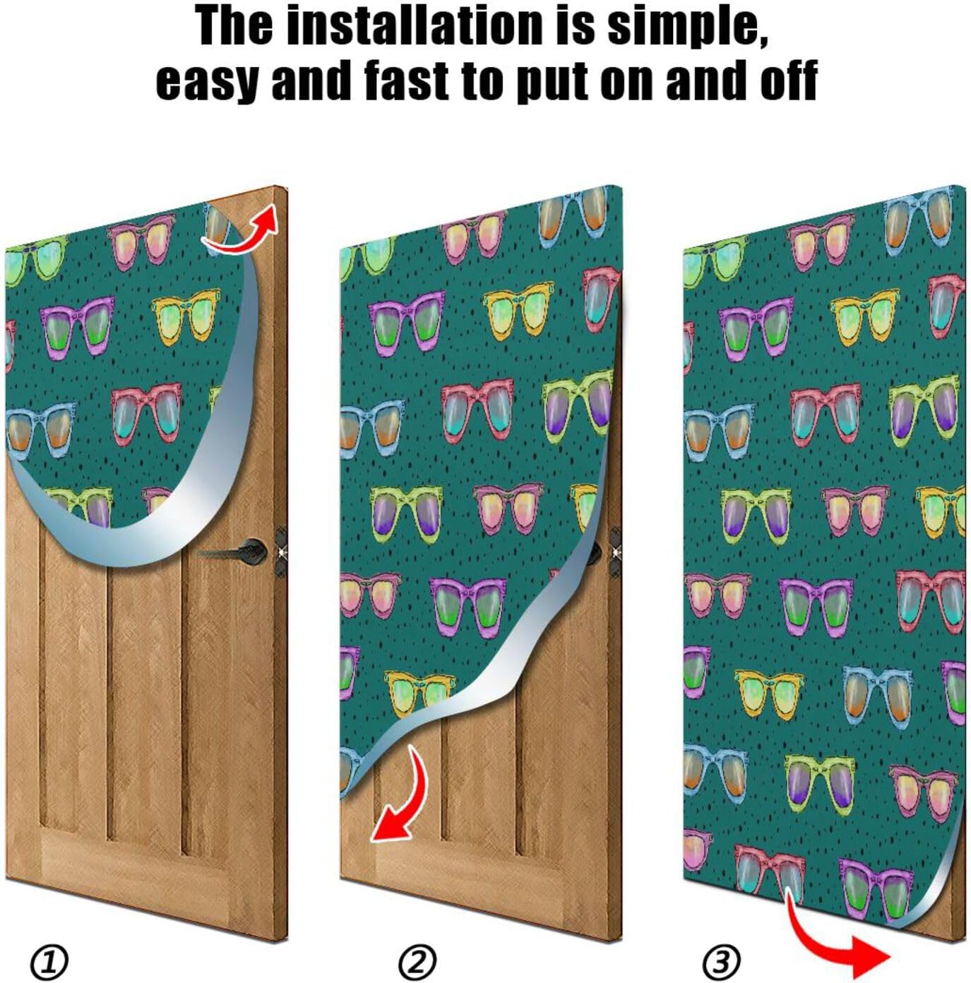 Susiyo Watercolor Green Halloween Door Cover