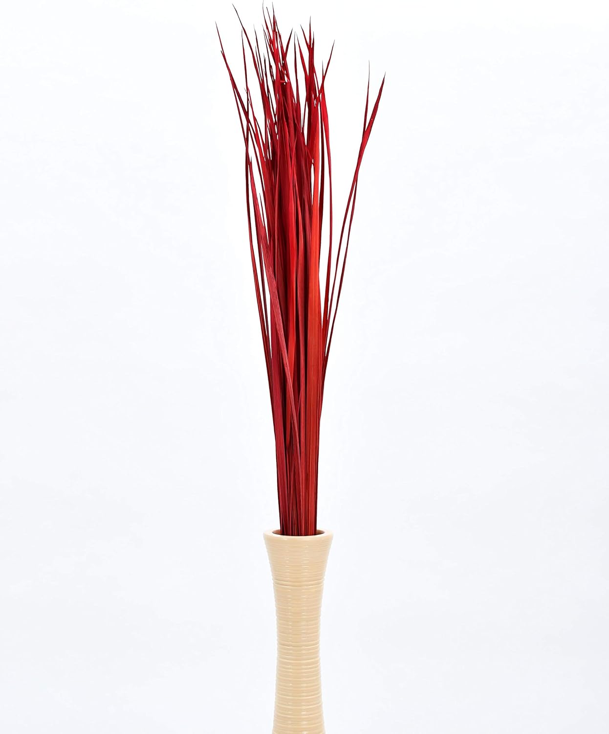Leewadee Tall Vase Filler Red 45 Inch Natural Grass Stems