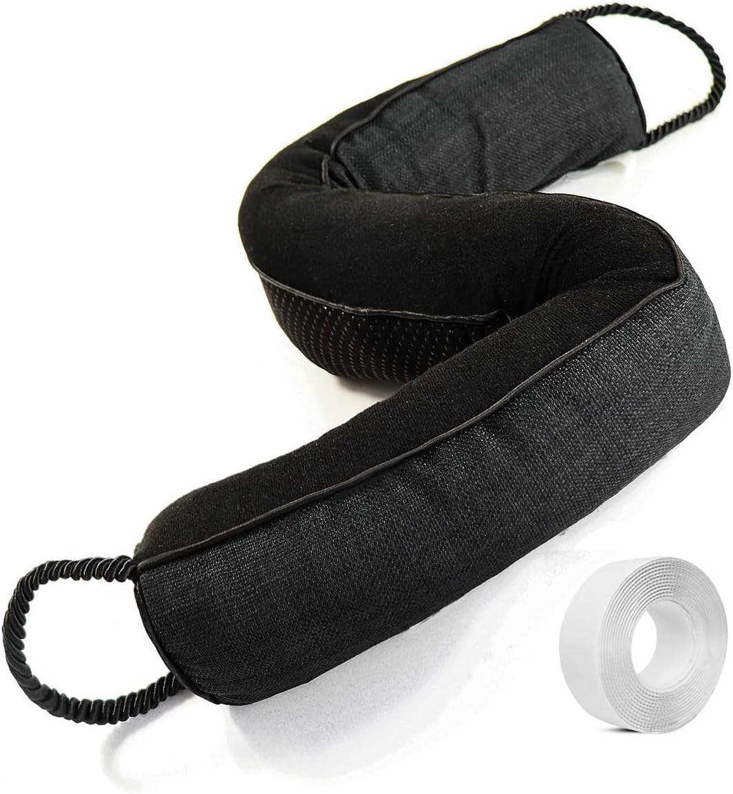 Weighted Door Draft Stopper 32 Inch Black