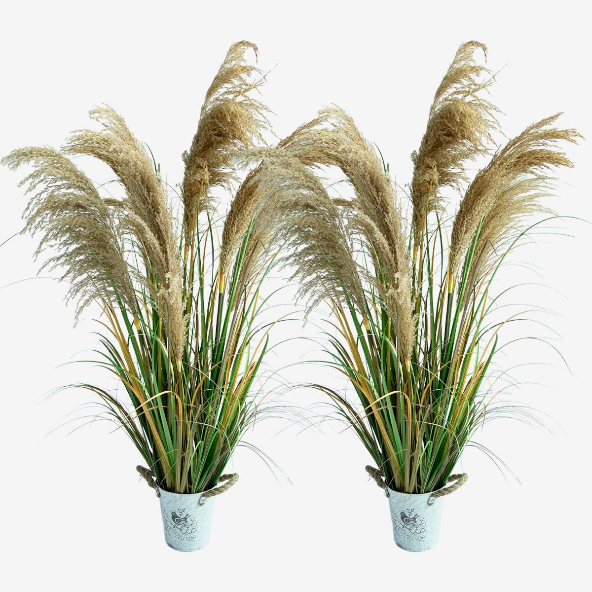 Alonfala 43 Inch Artificial Pampas Grass 2 Pack