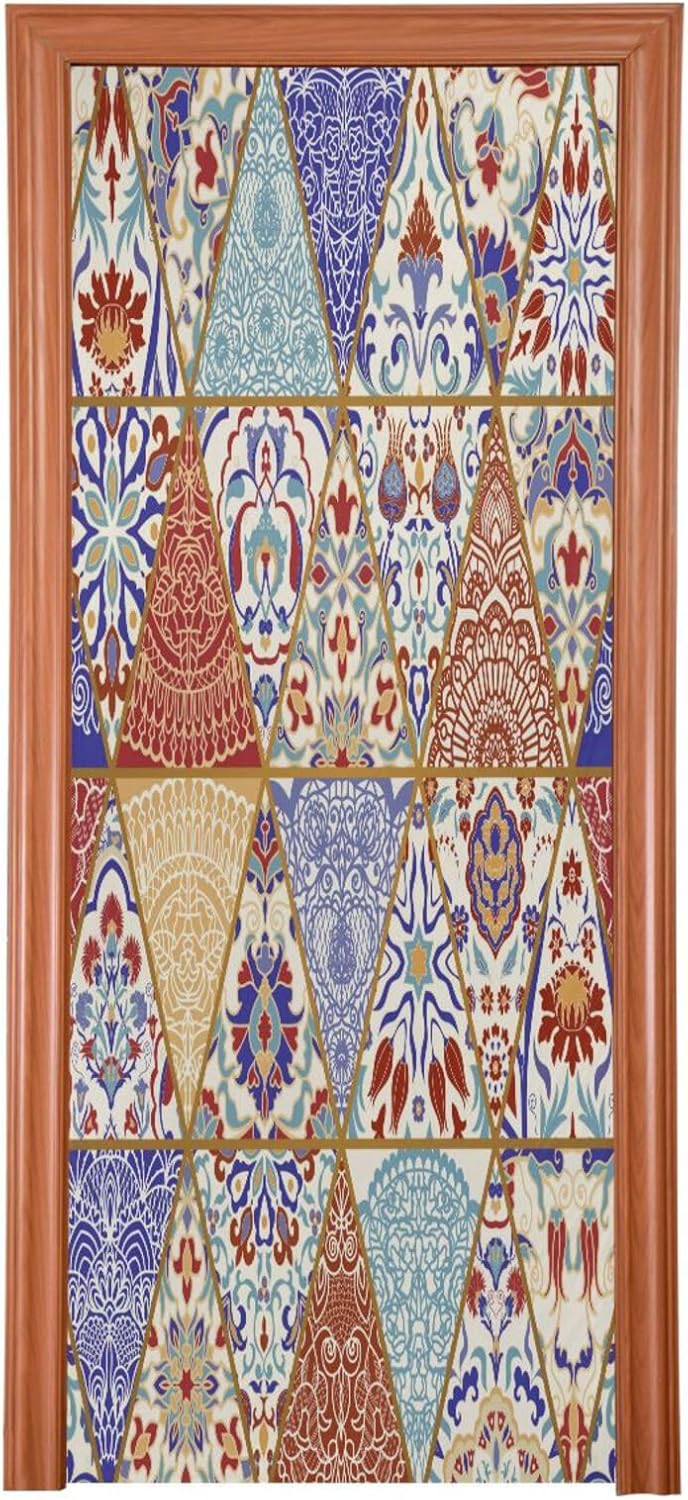 Susiyo Colorful Patchwork Halloween Door Cover