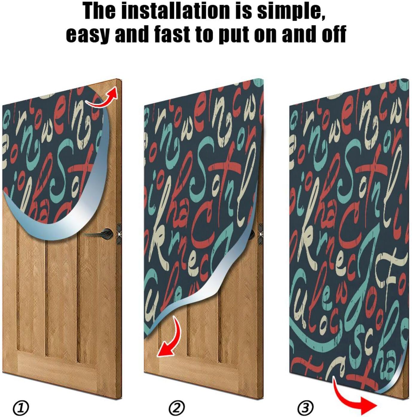Susiyo Colorful Letters Halloween Door Cover