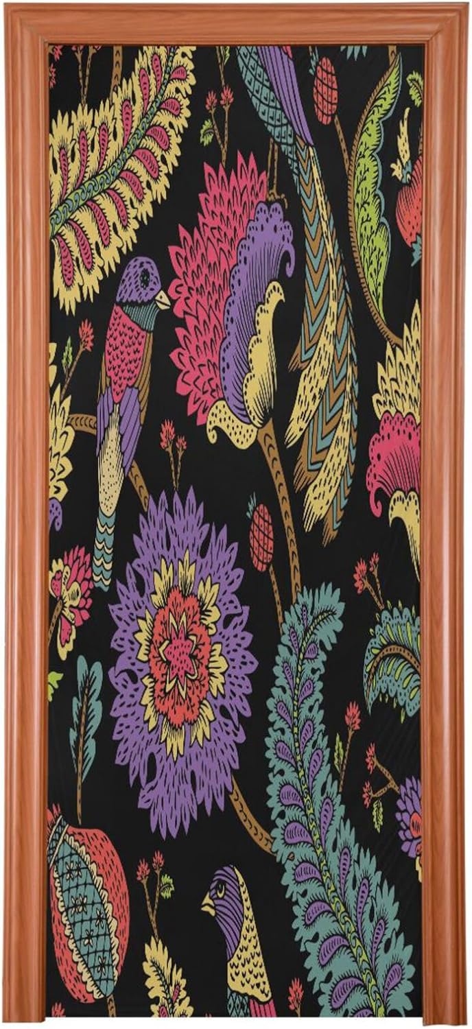 Susiyo Fantasy Flowers Christmas Door Cover Decoration 32x79 in