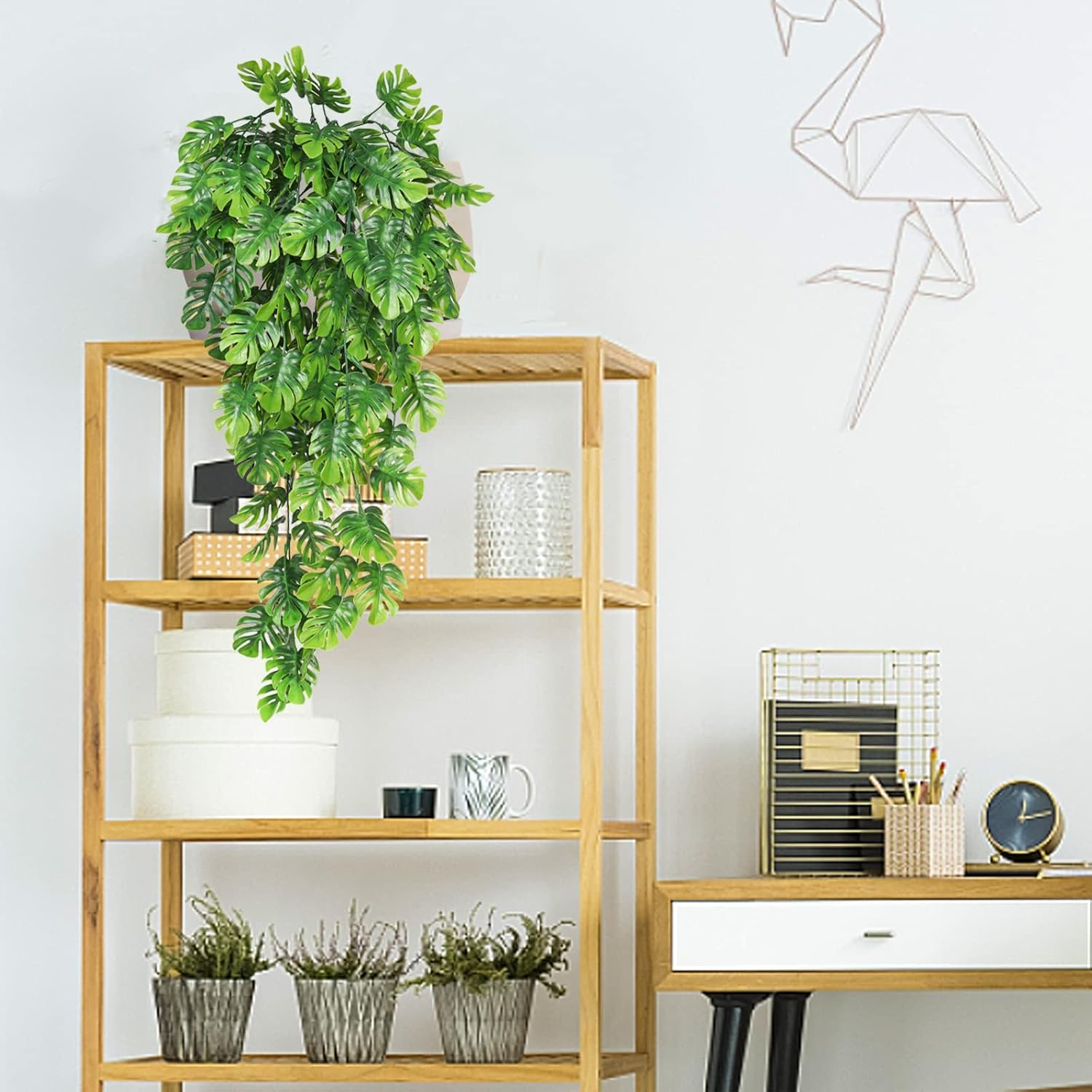 RECUTMS Artificial Hanging Plants 4Pcs Set
