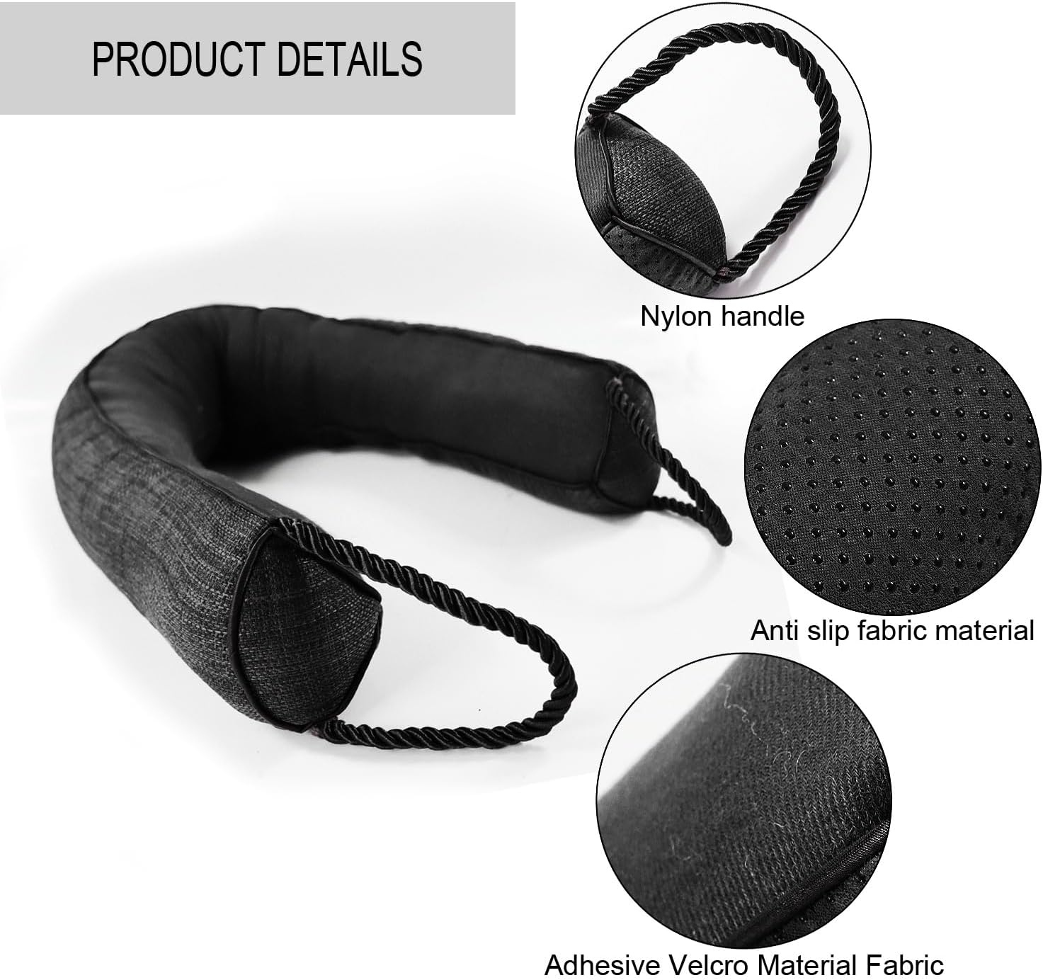 Weighted Door Draft Stopper 32 Inch Black