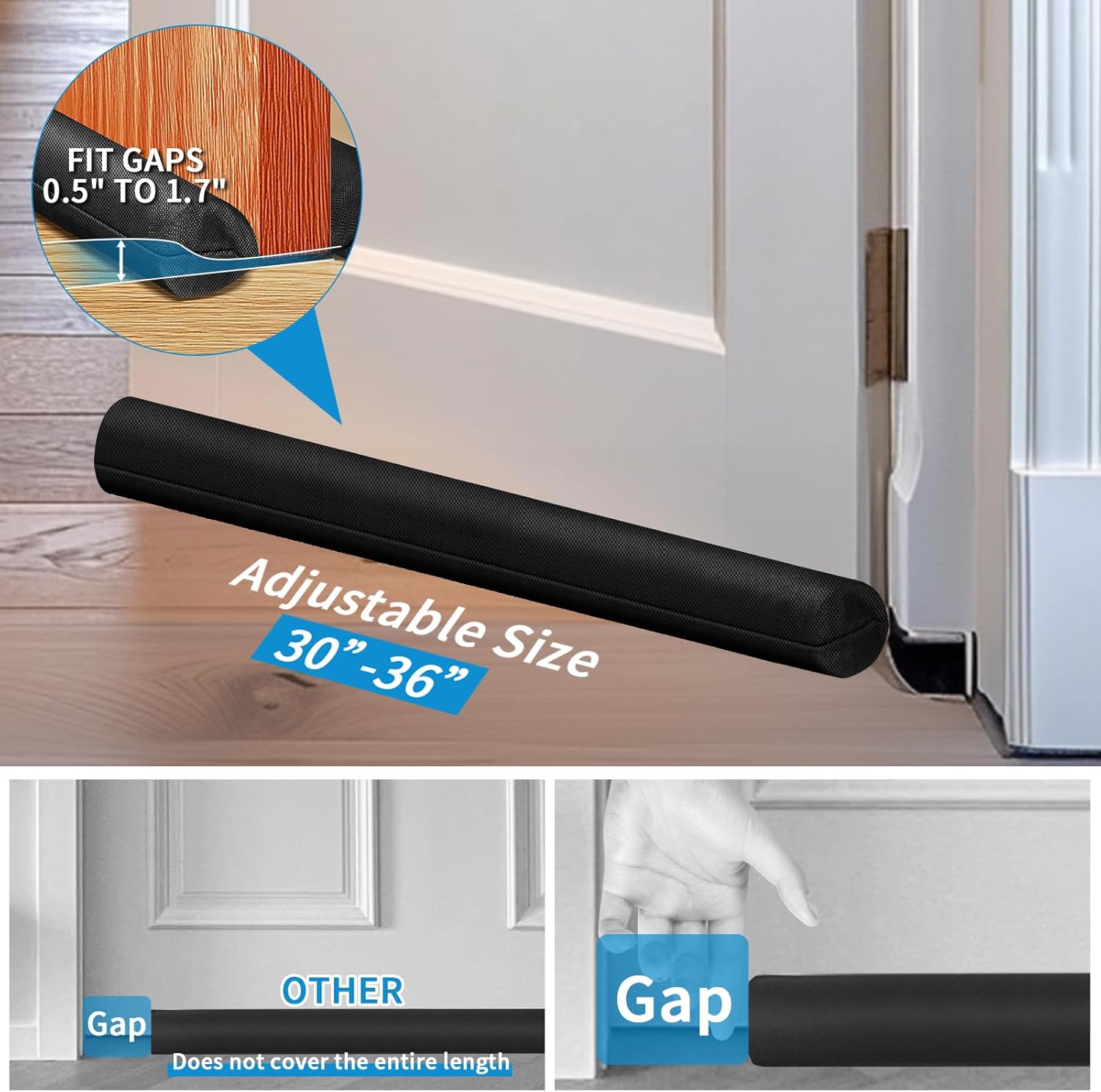 Neween Large Door Draft Stopper for Cold and Noise Block