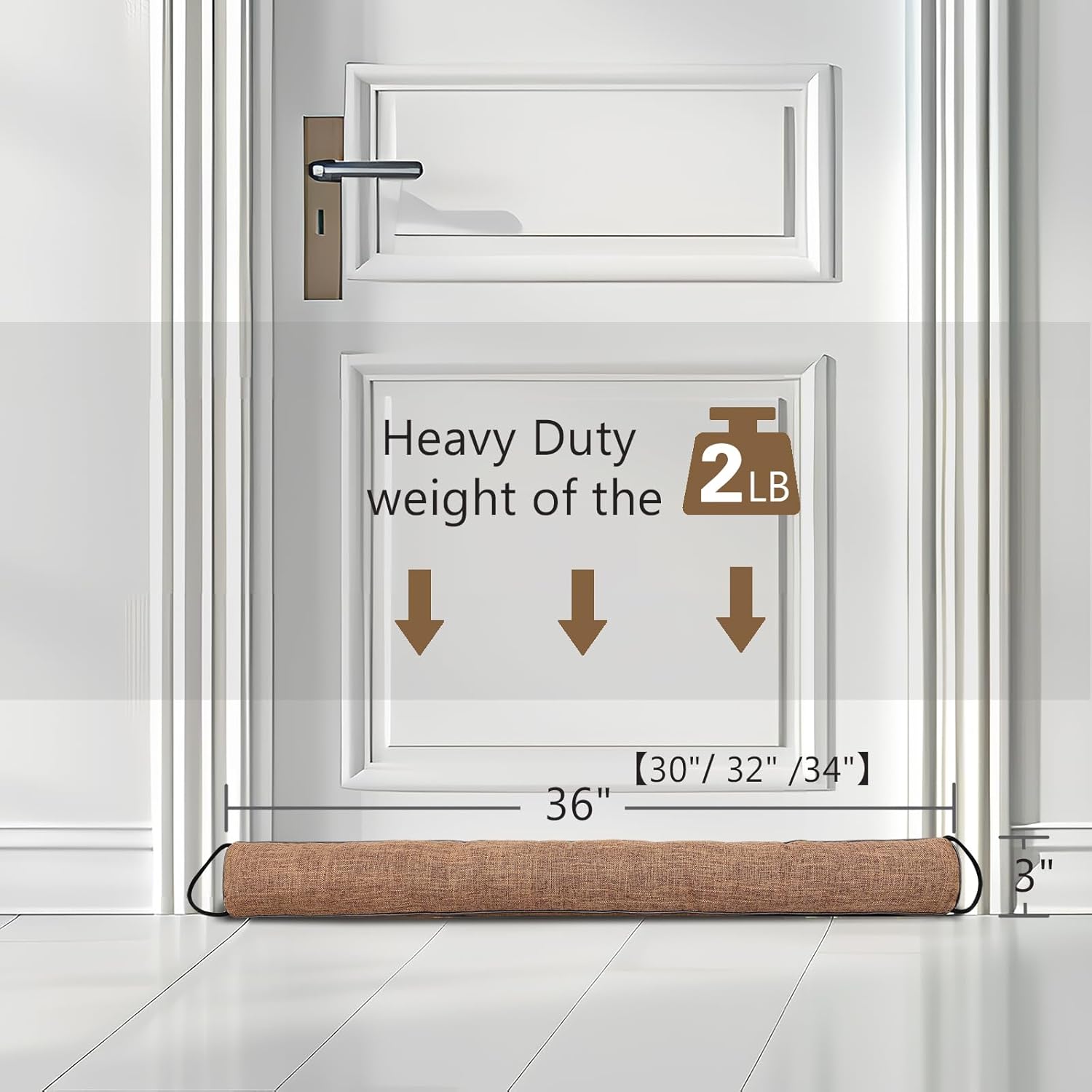 Singingglory Door Draft Stopper 34 Inches Weighted