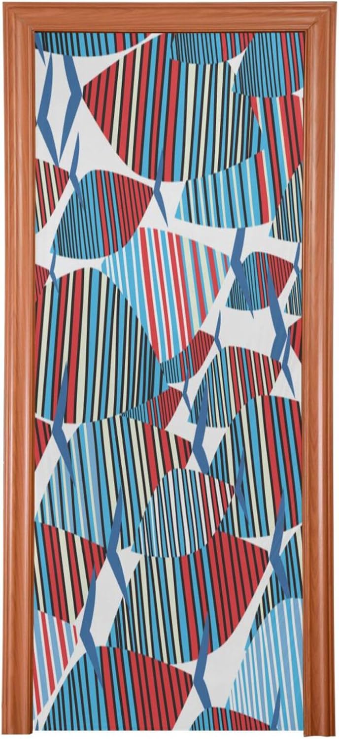 Susiyo Colorful Geometric Fish Halloween Door Cover