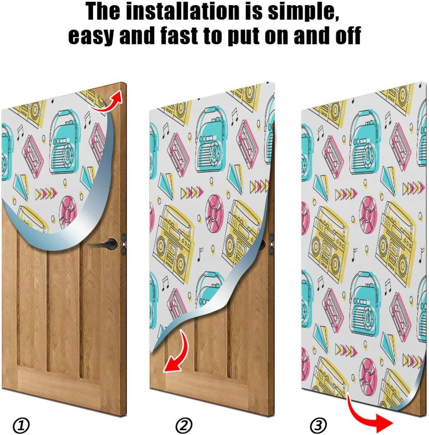 Susiyo Cartoon Radio Halloween Door Cover 32x79 In