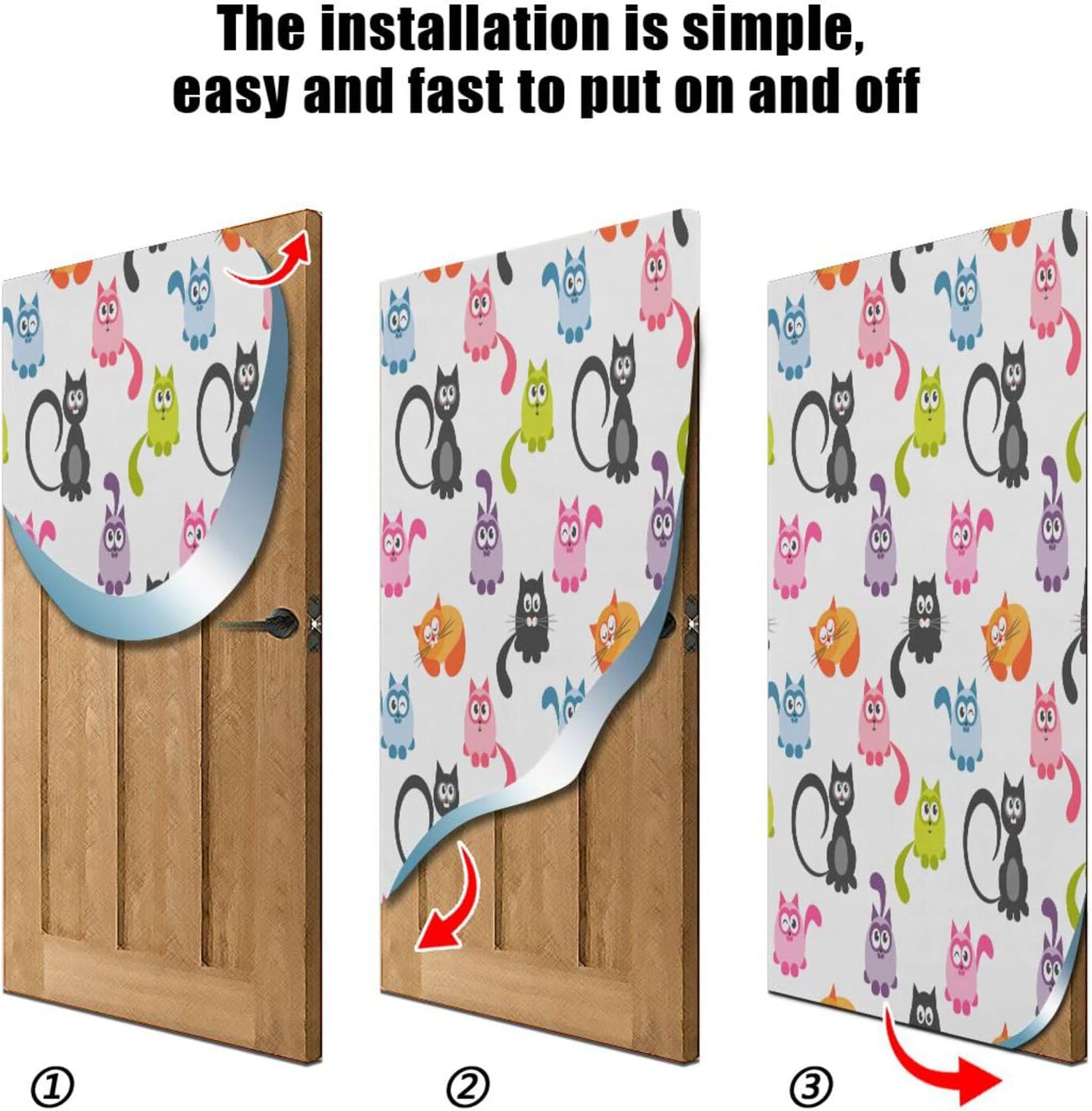 Susiyo Halloween Cats Door Cover 32x79 Inches