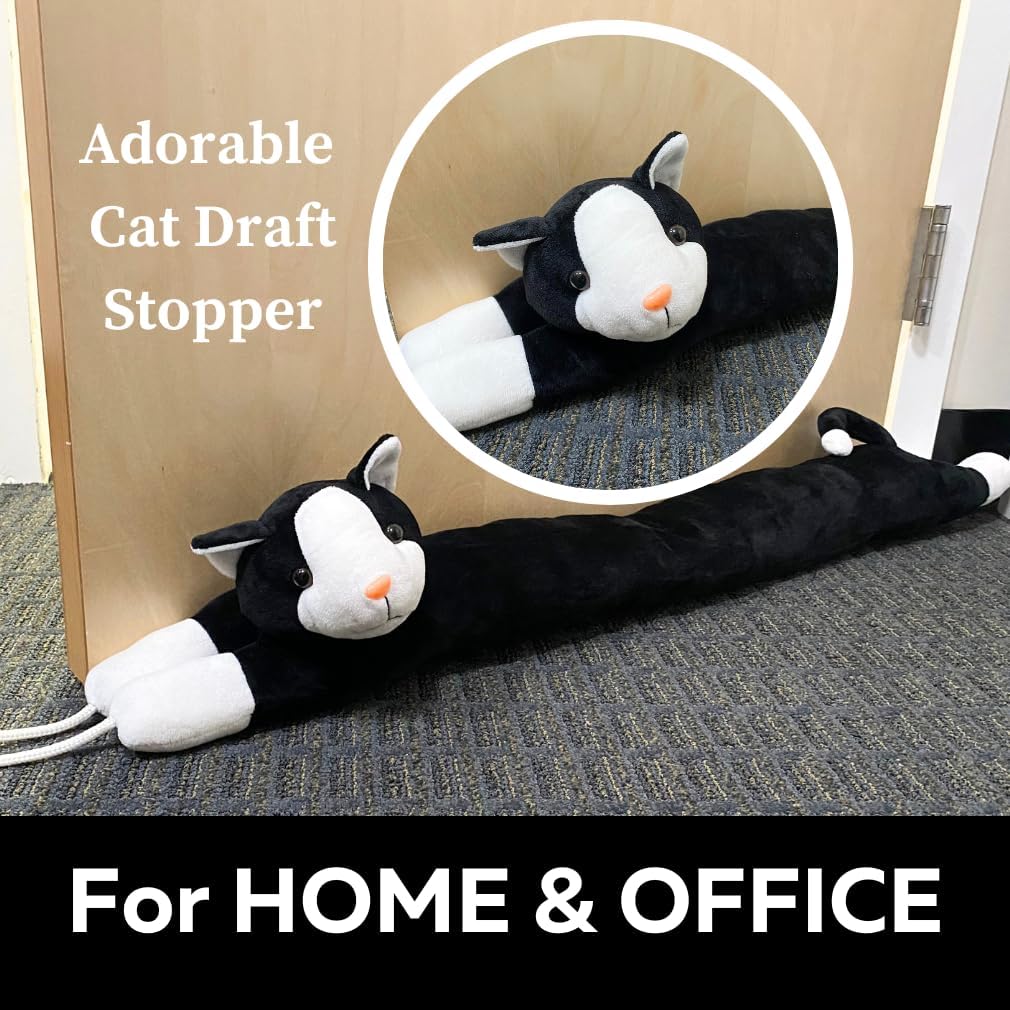 Evelots Cat Door Draft Stopper - 38 Inch Weighted
