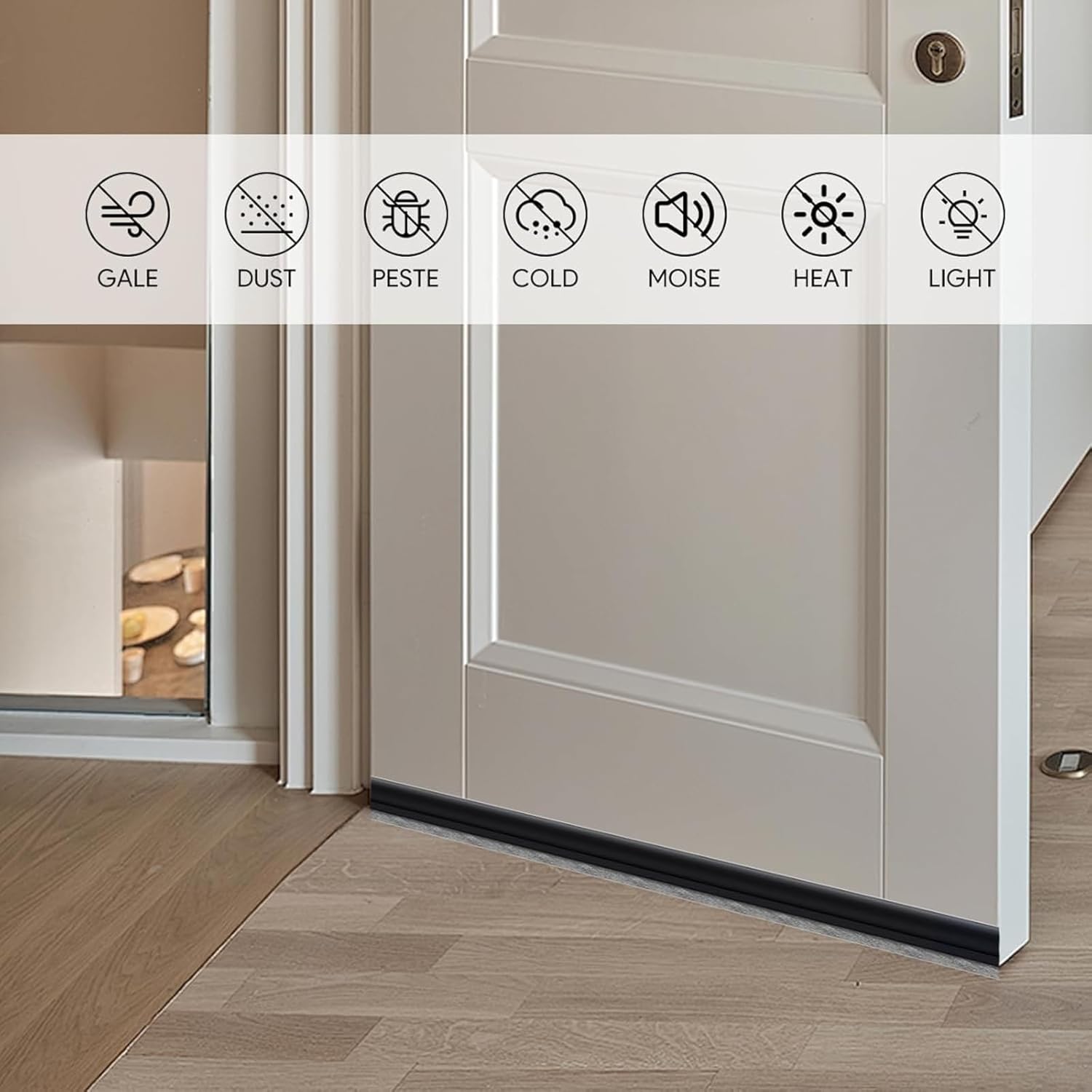 Funnytek 39 Inch Self Adhesive Door Sweep Brush