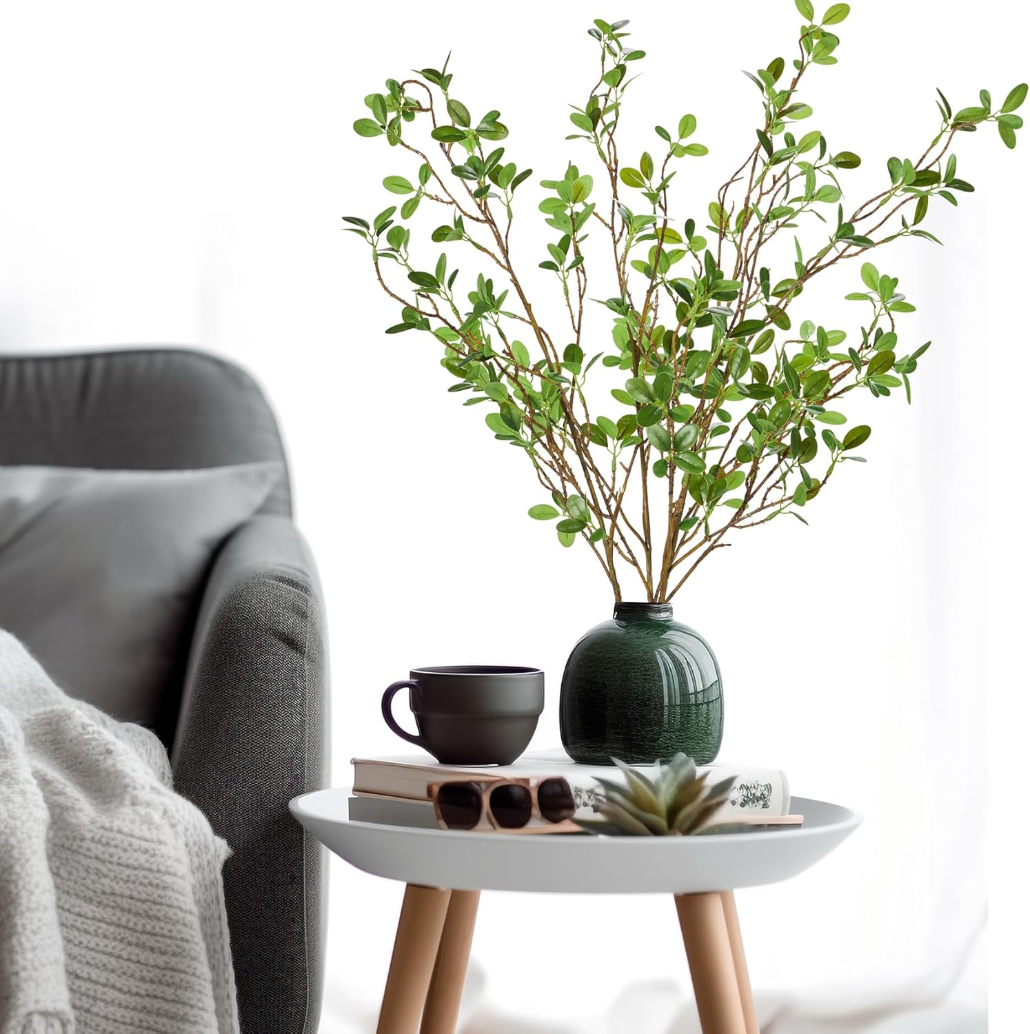 4Pcs 43 Inch Artificial Ficus Branches for Home Office Decor