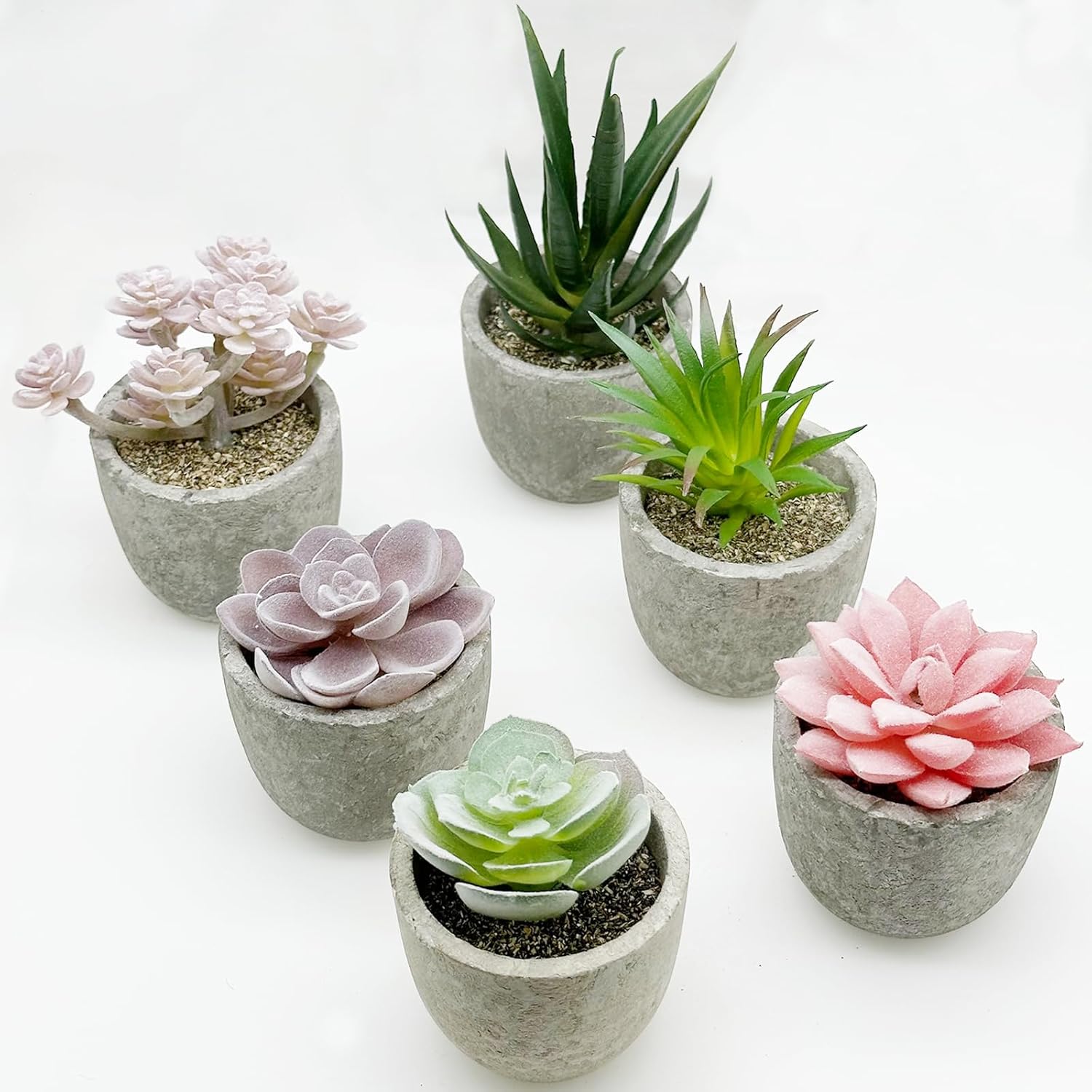 Cayway 6PCS Artificial Succulent Plants Indoor Decor