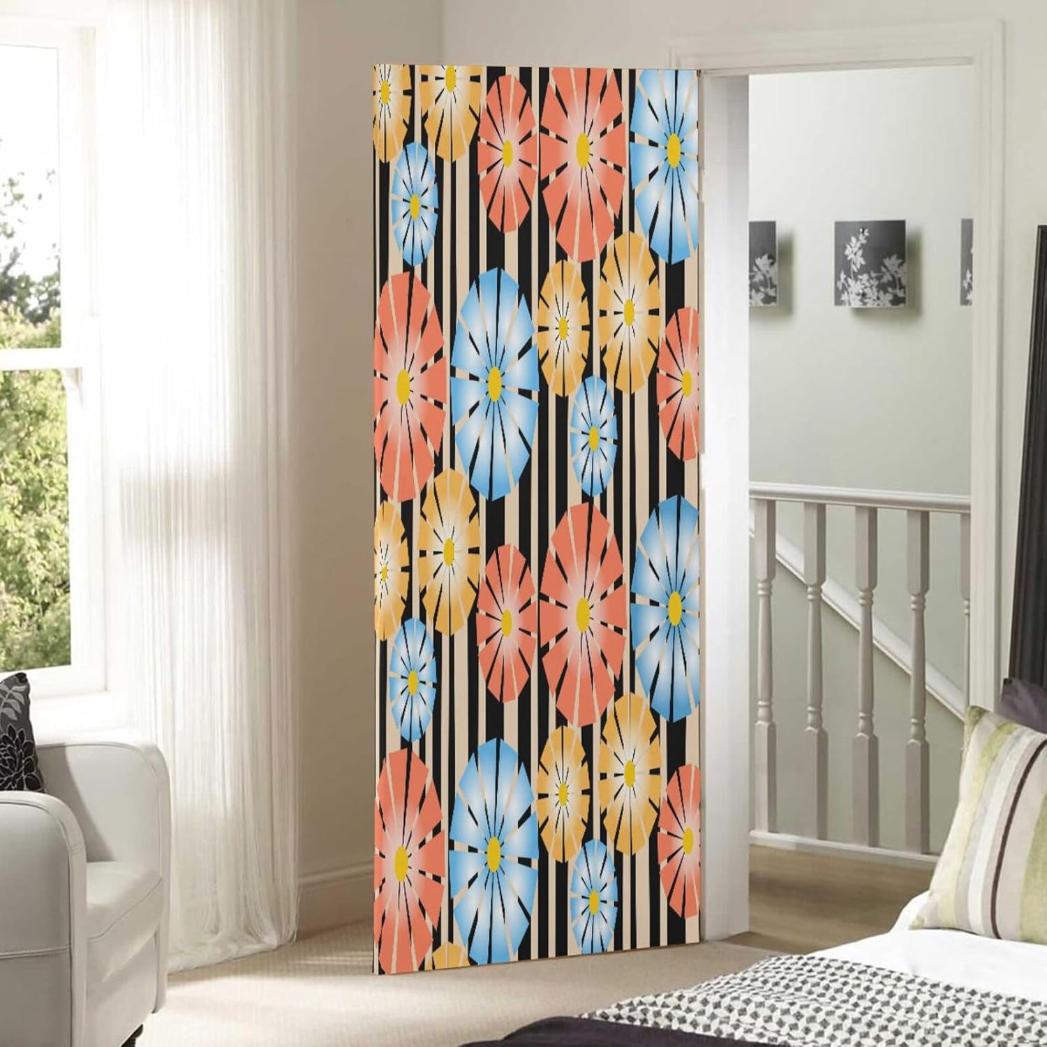 Susiyo Blue Petal Chamomile Halloween Door Cover