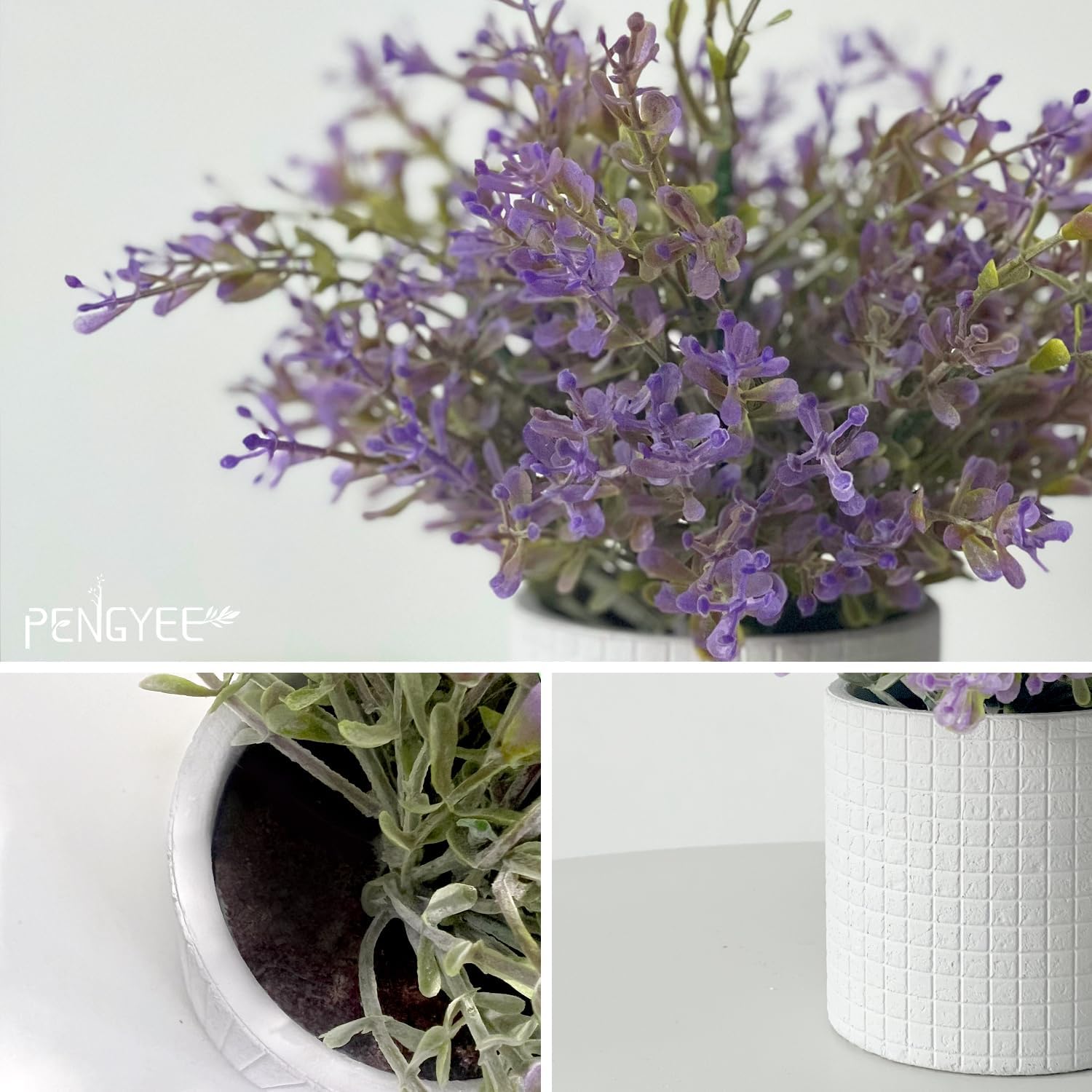 PENGYEE 3 Pack Small Artificial Plants for Indoor Decor