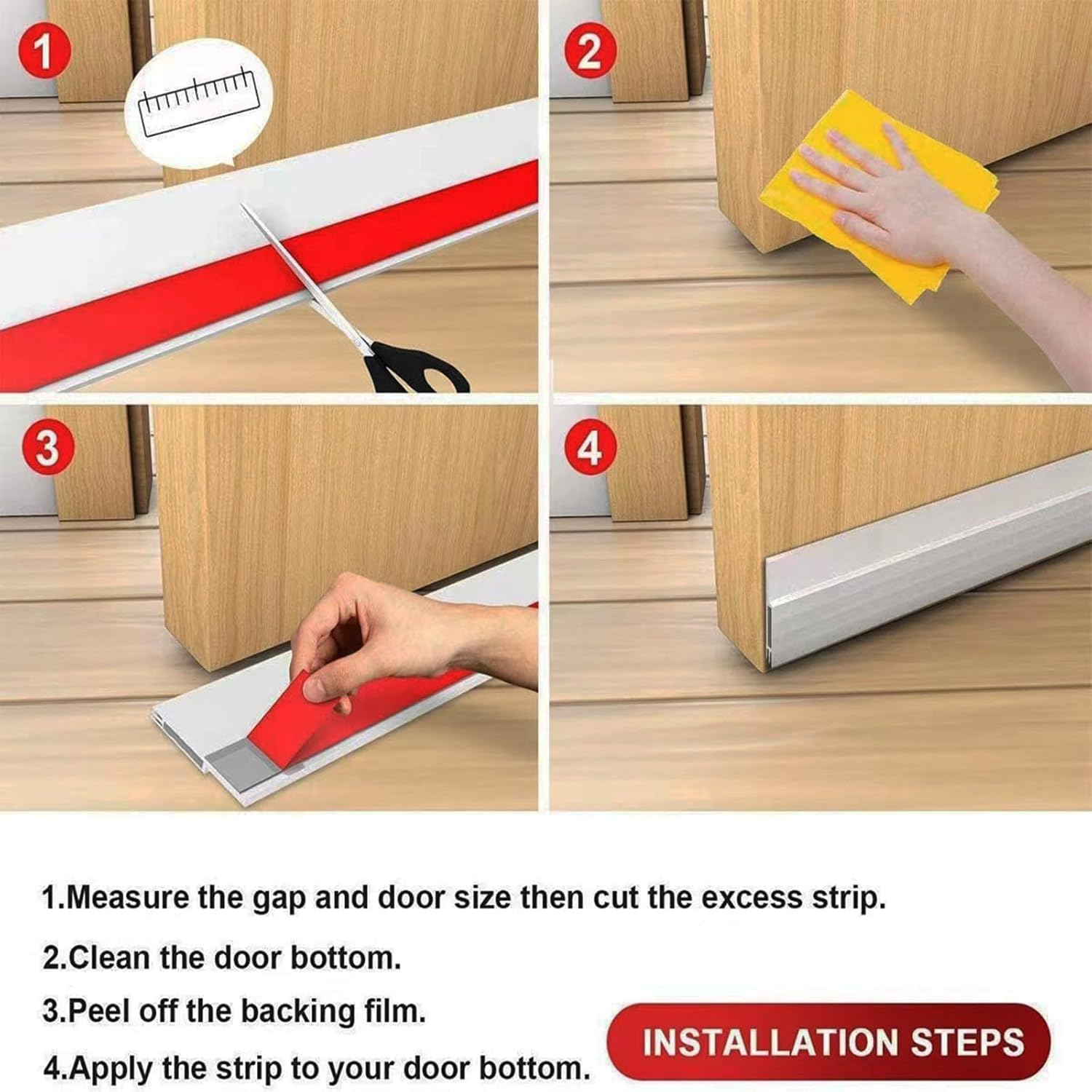 YIZHONG Door Draft Stopper Weather Stripping for Doors