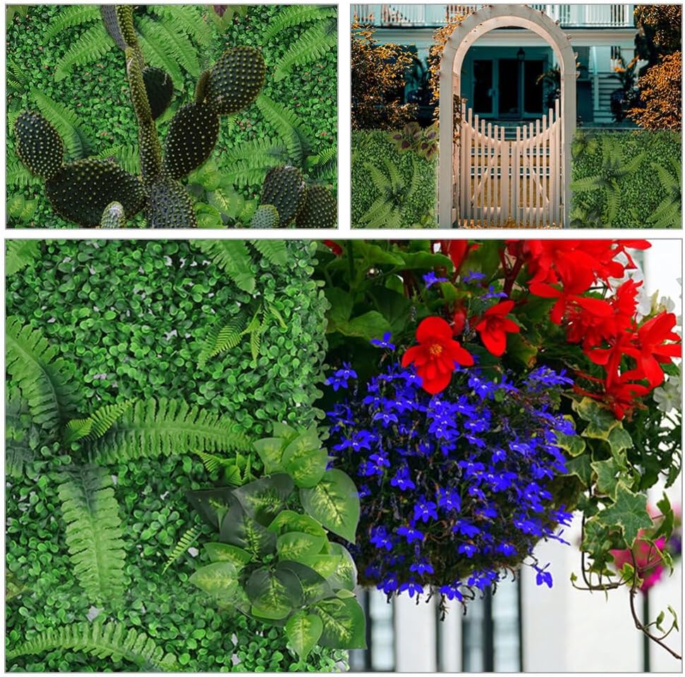 Artificial Plant Wall Panels 2pcs Realistic Hedge for Outdoor Decor Wedding Home