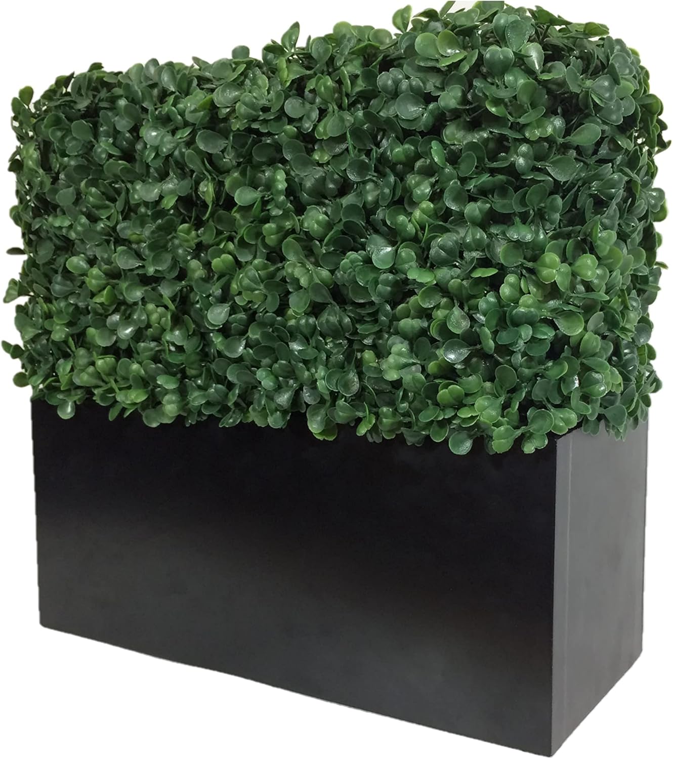 Artificial Boxwood Topiary Shrub Hedge Wall Greenery 12 Inch Rectangle Modern Decor