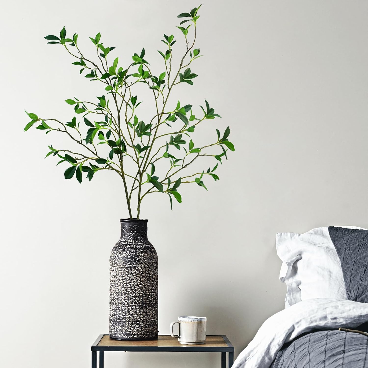 Krissing 2Pcs Artificial Greenery Stems for Home Office Decor