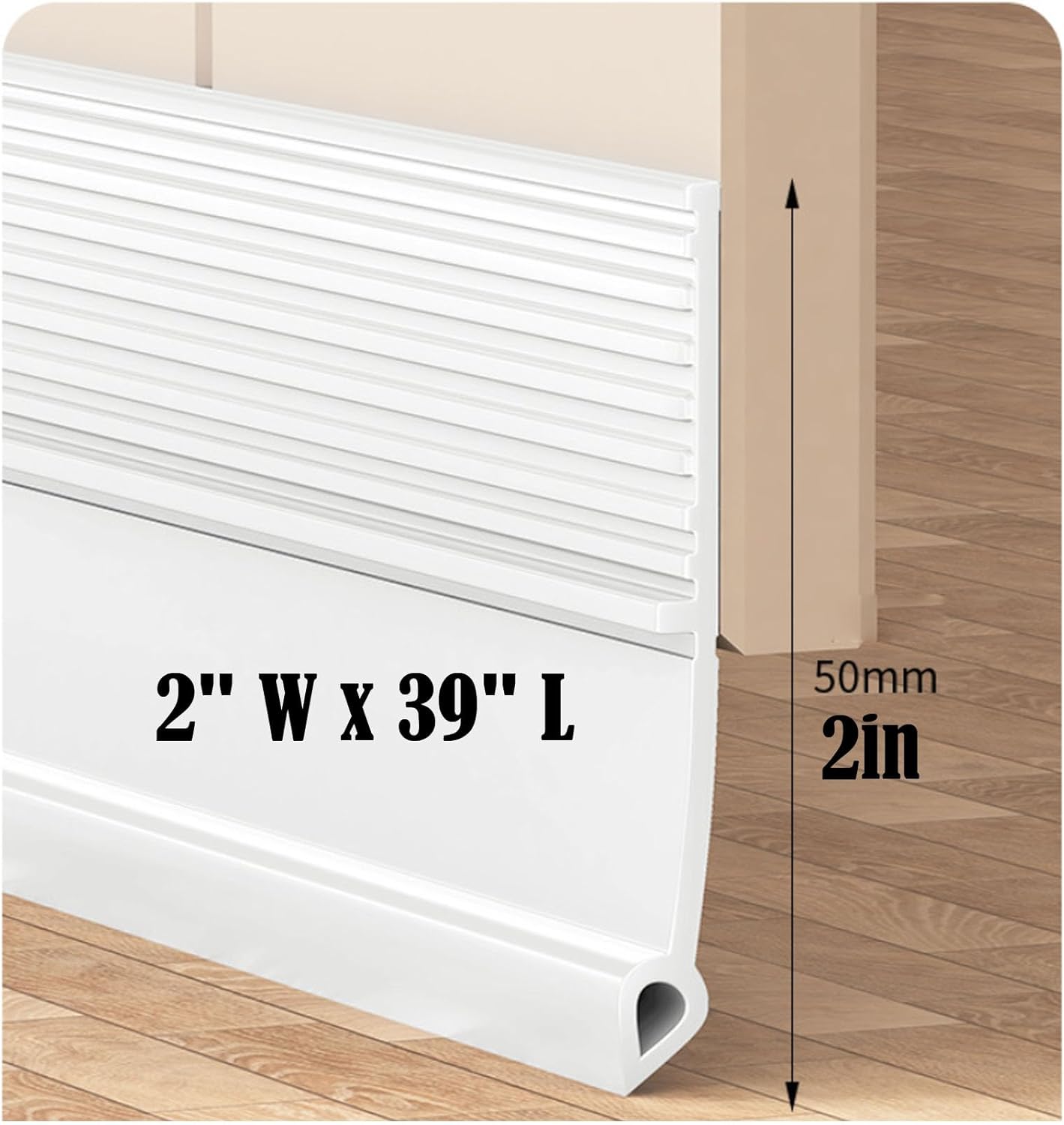 CozyCove Door Draft Stopper 39inch White