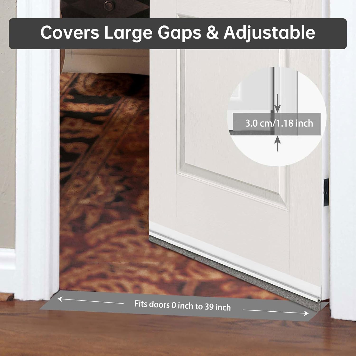 Self-Adhesive Door Sweep with Brush 3937 L White