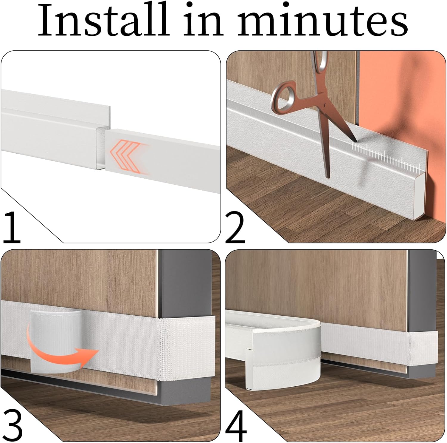 JUJIBL Door Draft Stopper 32 Inch White