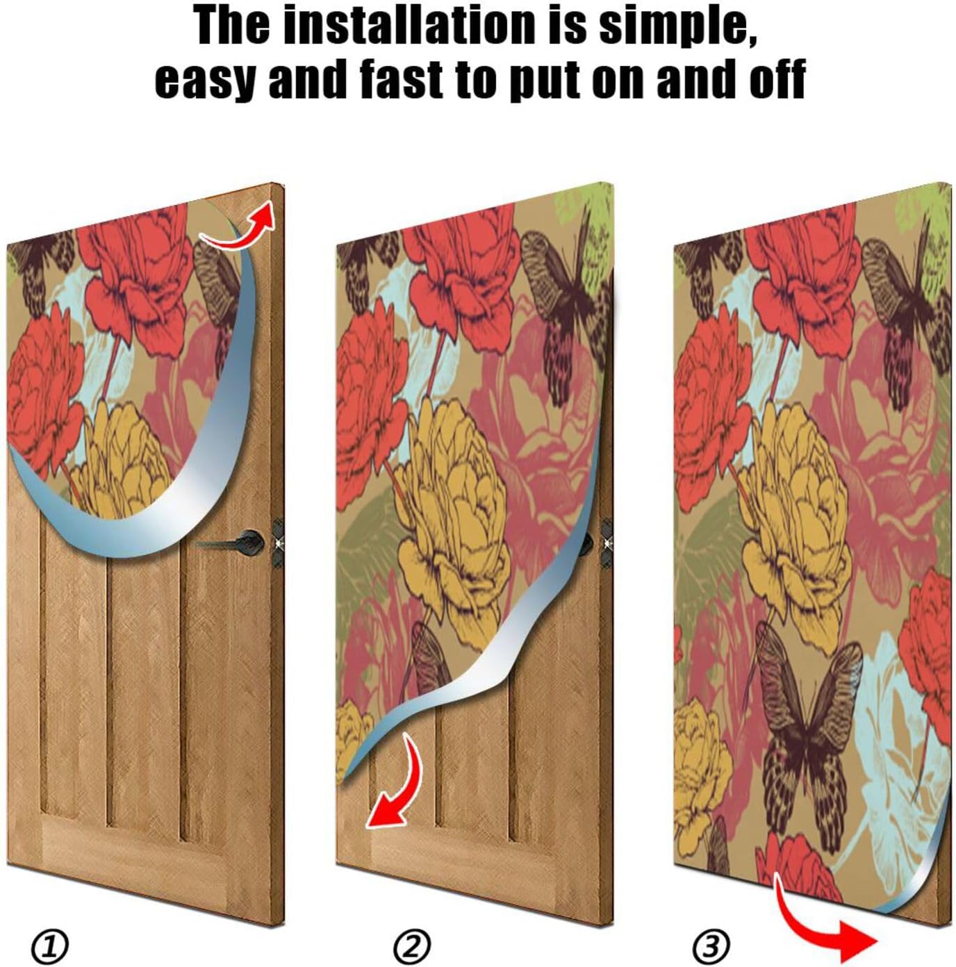 Susiyo Blooming Roses Door Cover Halloween Decoration