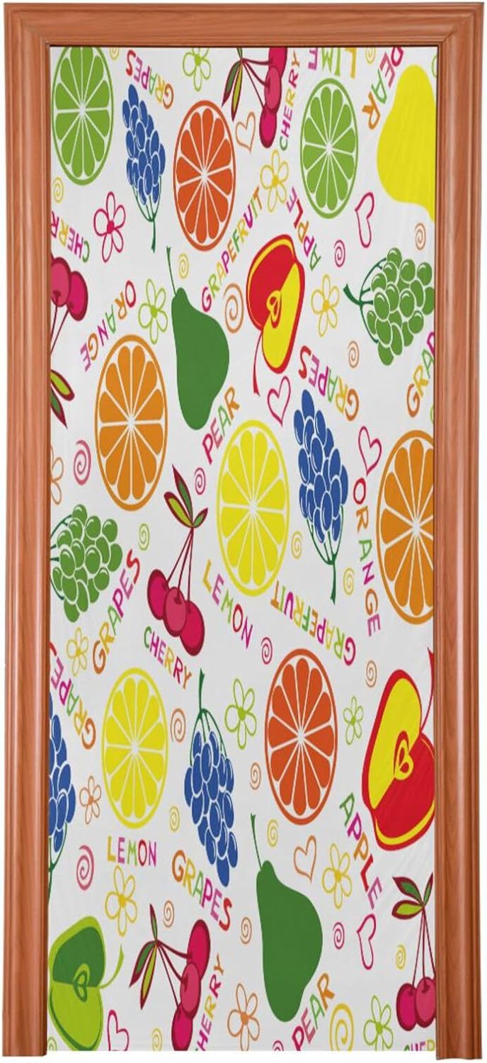 Susiyo Colorful Fruit Lemon Halloween Door Cover
