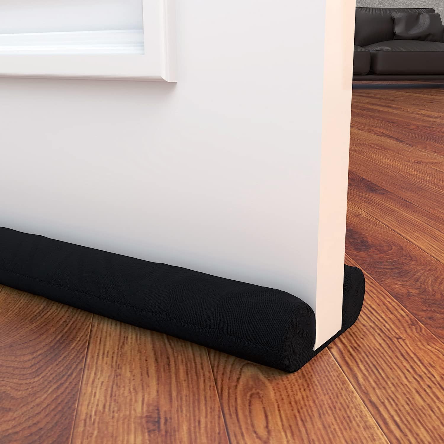 Door Draft Stopper 30-36 Black for Bottom of Door